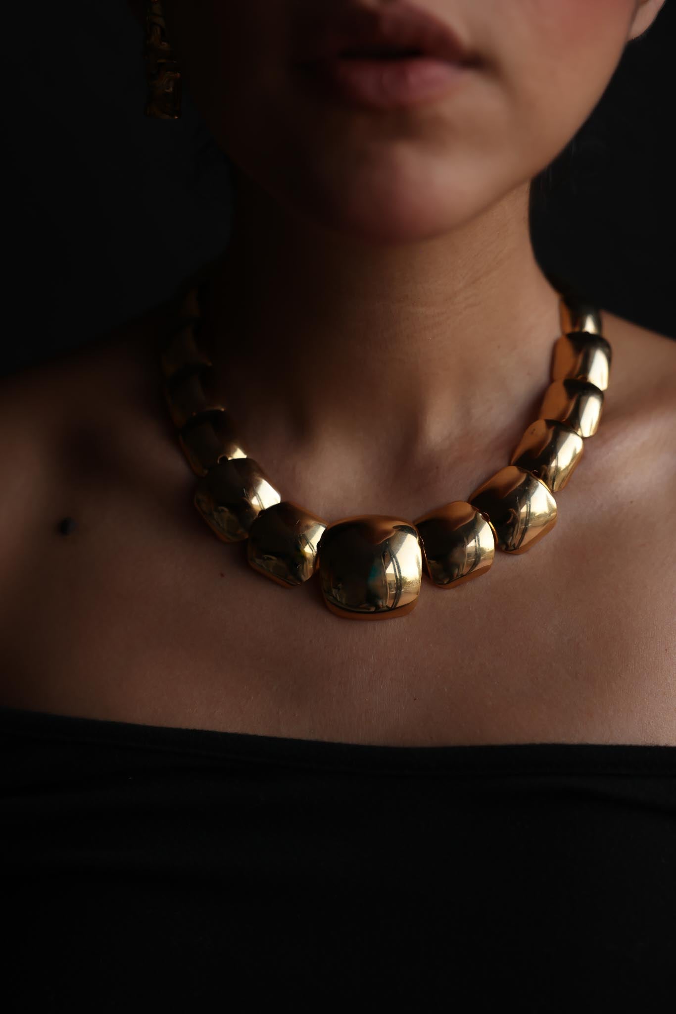 Gold-Tone Chunky Link Necklace
