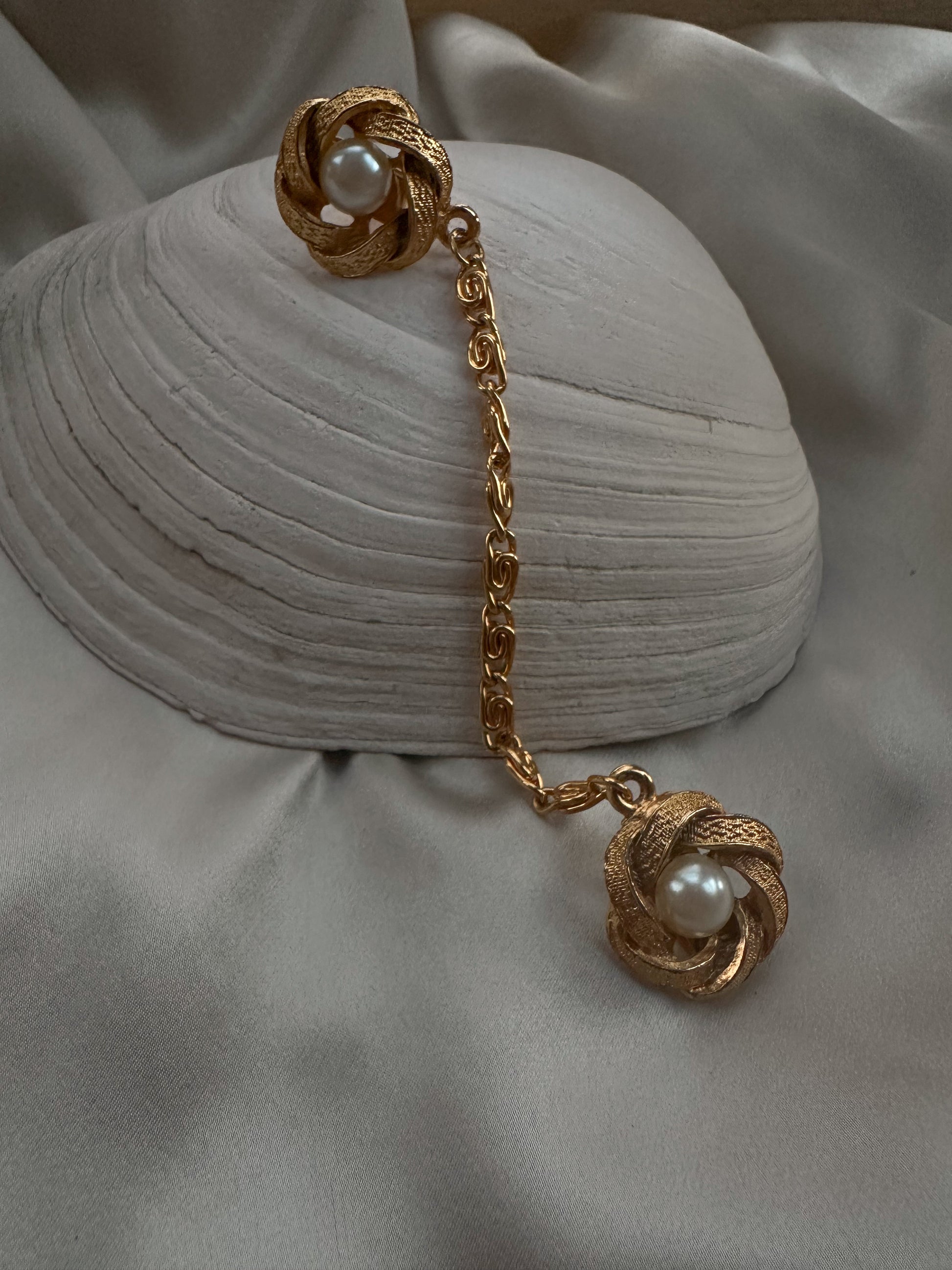 Pearl Rose Sweater Clips|Vintage Baazaar 