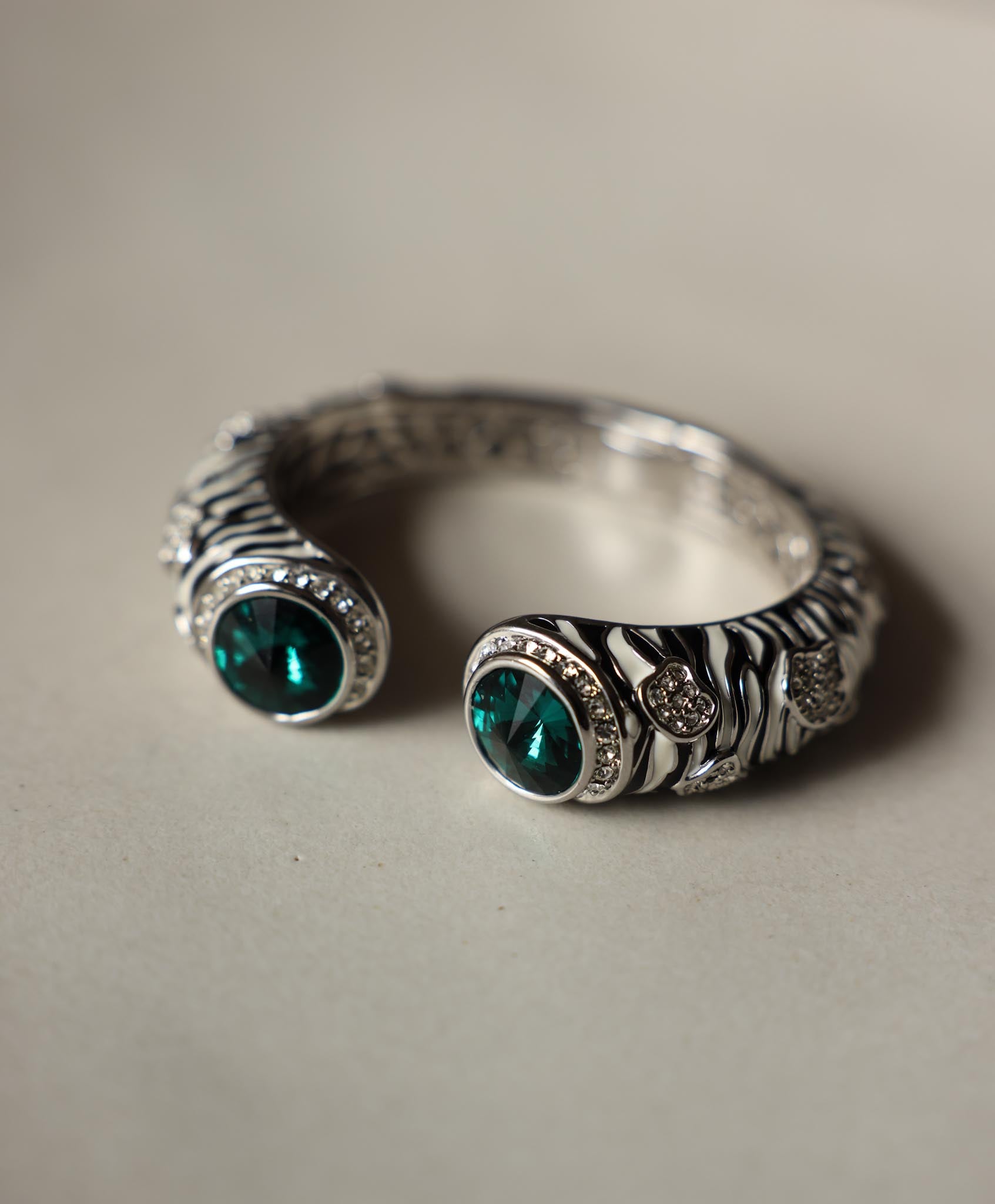 Zebra Elegance Rhinestone Bracelet|Vintage Baazaar 