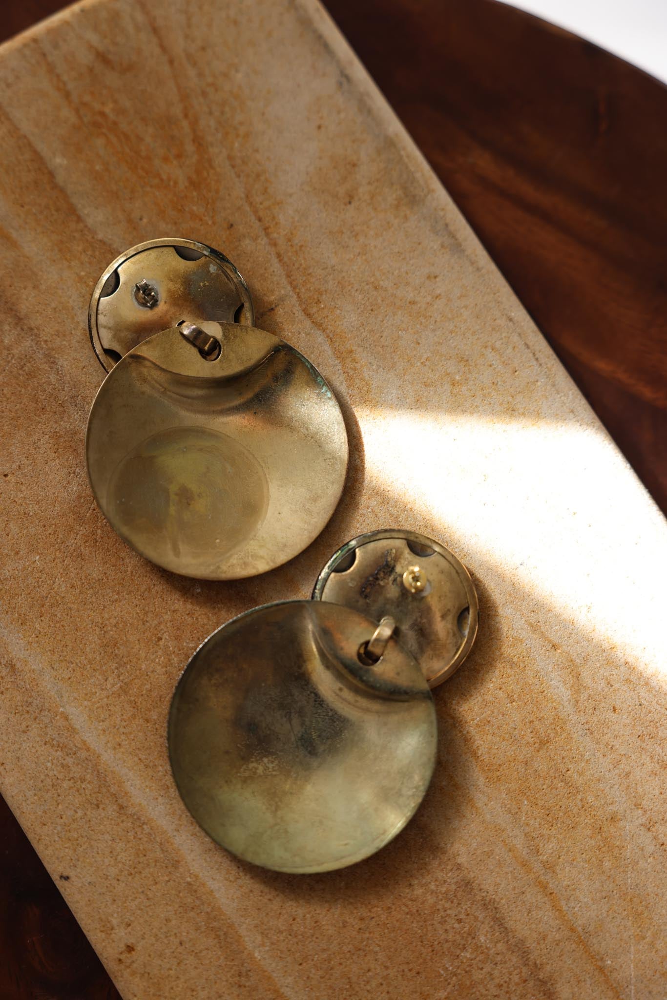 Golden Earth Mosaic Earrings|Vintage Baazaar 