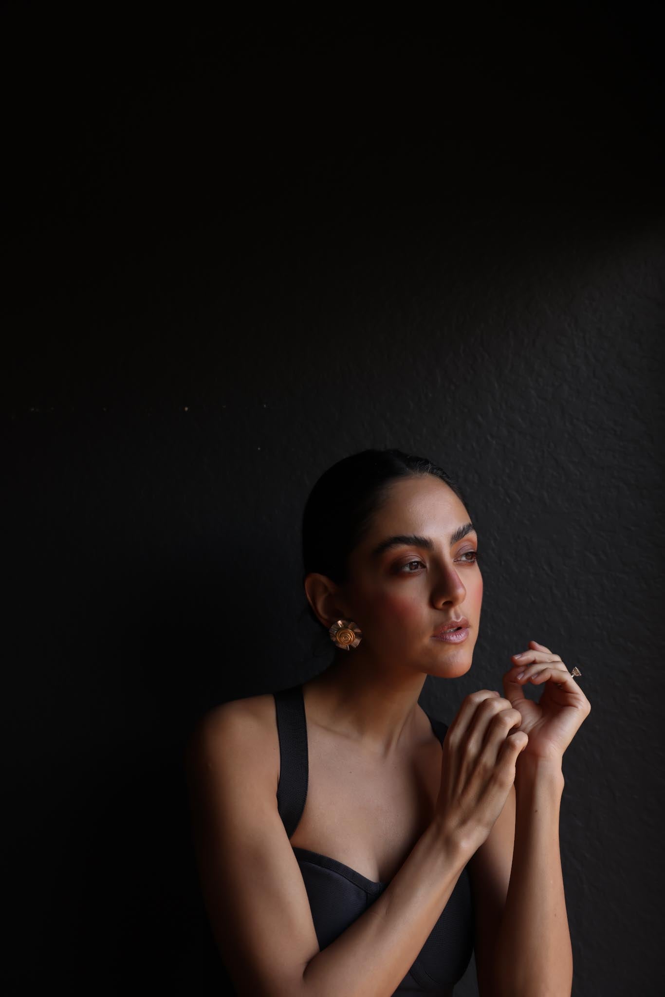 Norman Jean Two-Tone Clip-On Earrings|Vintage Baazaar 
