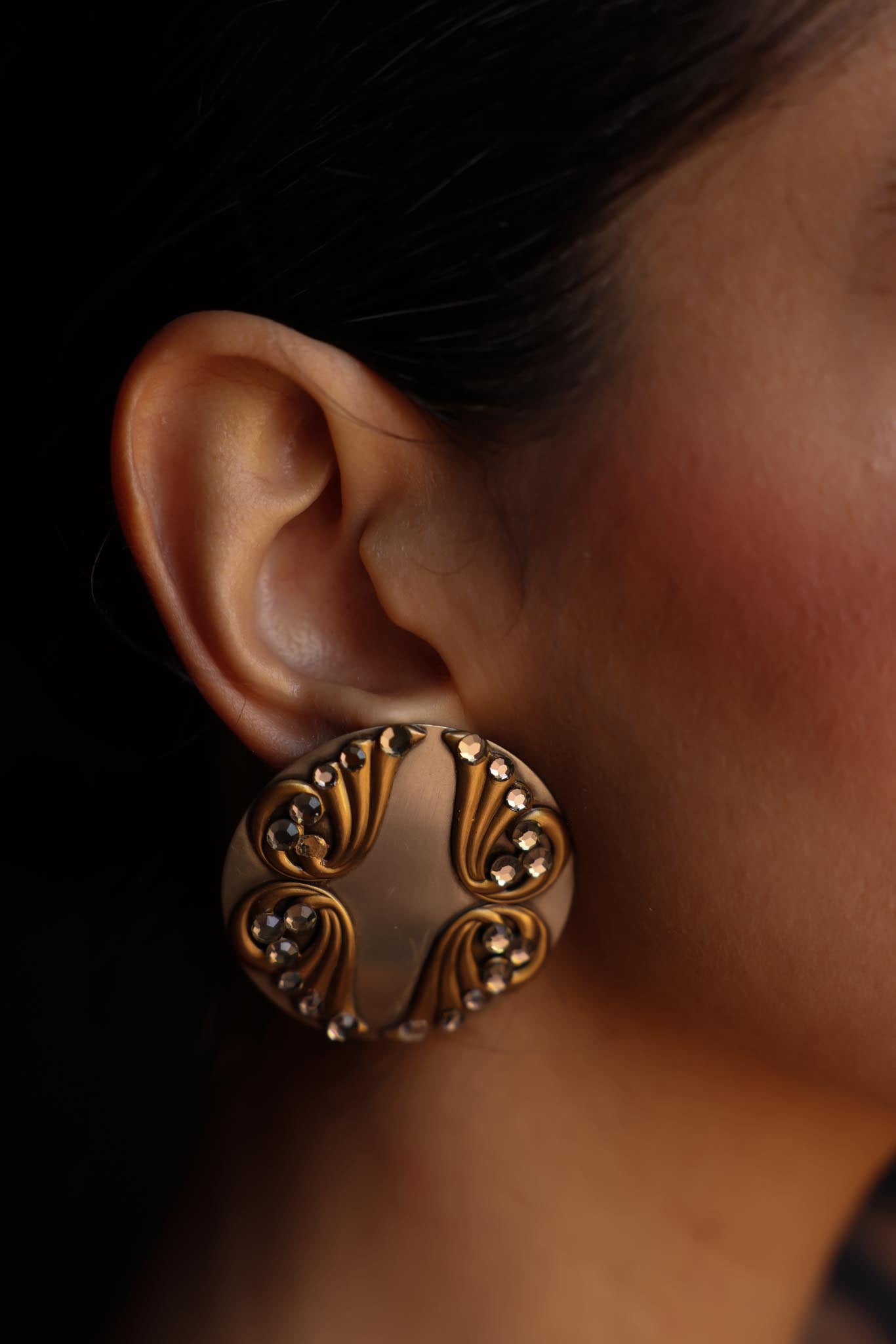 Baroque Swirl Earrings|Vintage Baazaar 