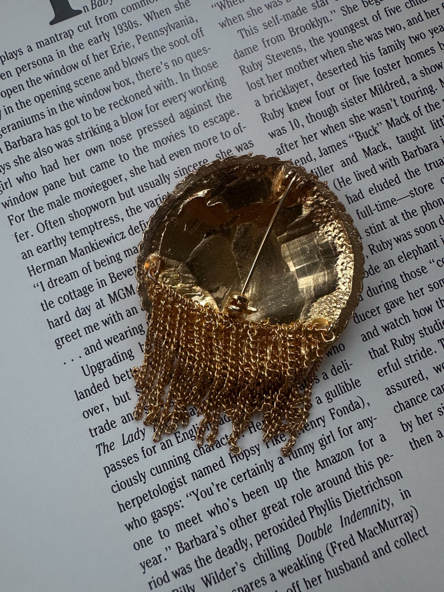 Golden Spiral Tassel Brooch|Vintage Baazaar 