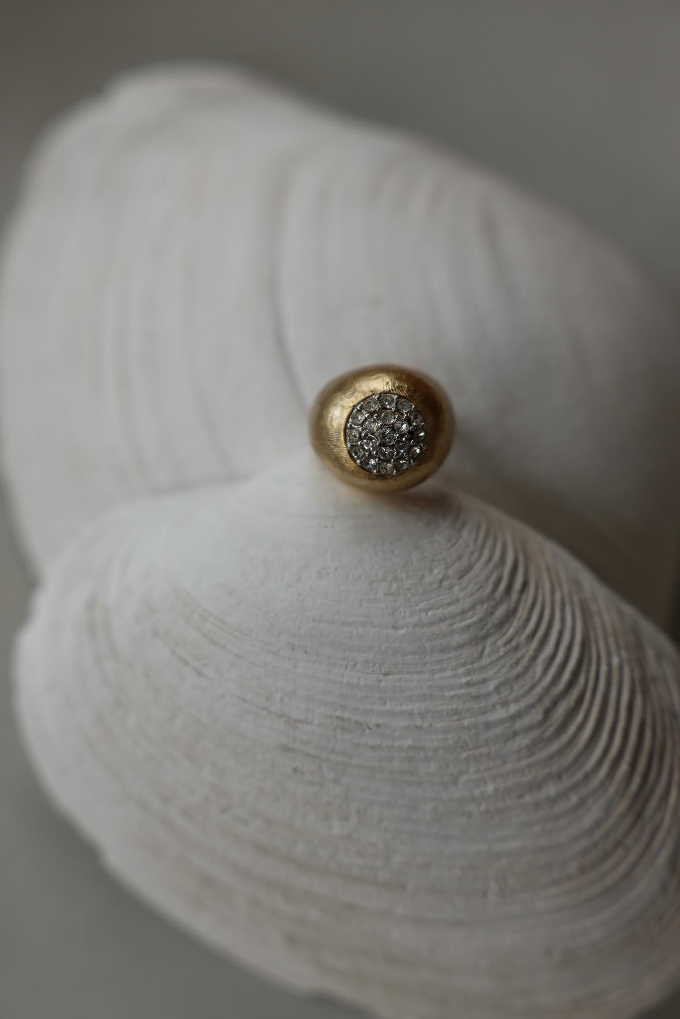 Napier Gold-Plated Rhinestone Ring|Vintage Baazaar 
