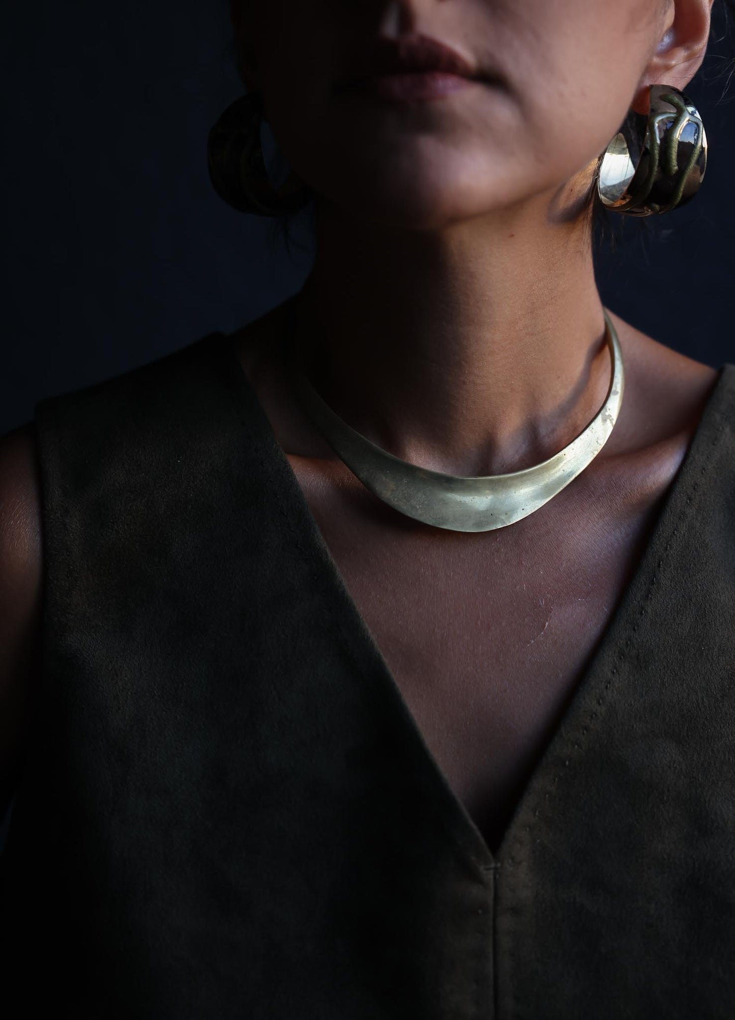 Brass Collar Necklace|Vintage Baazaar 