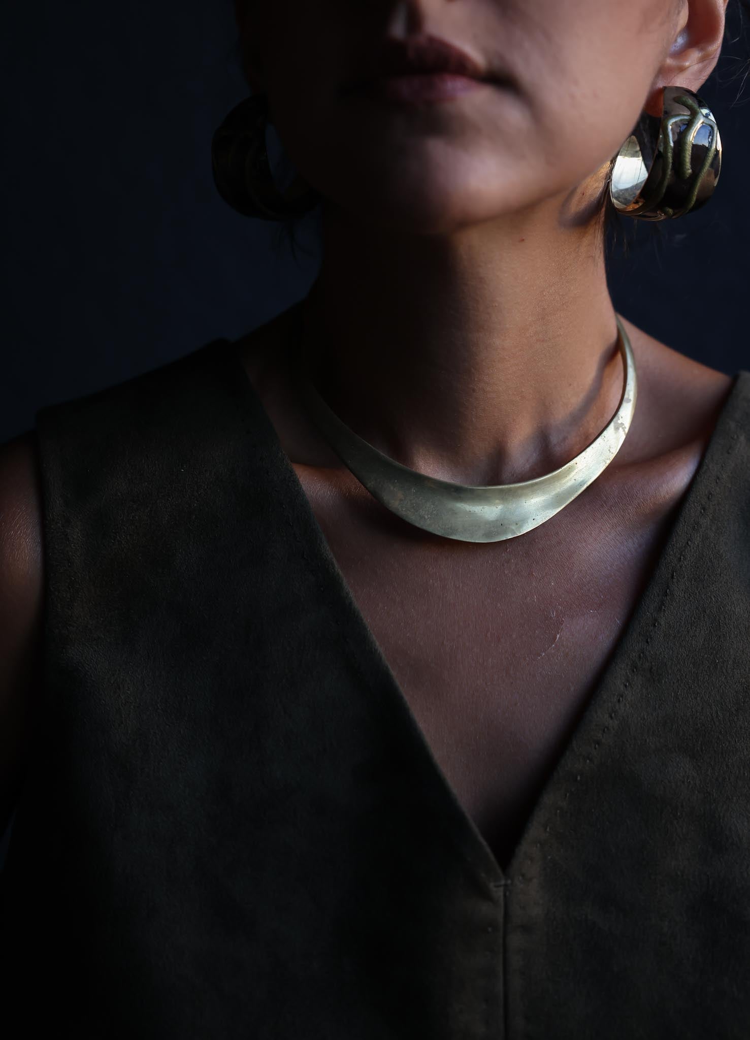 Brass Collar Necklace|Vintage Baazaar 
