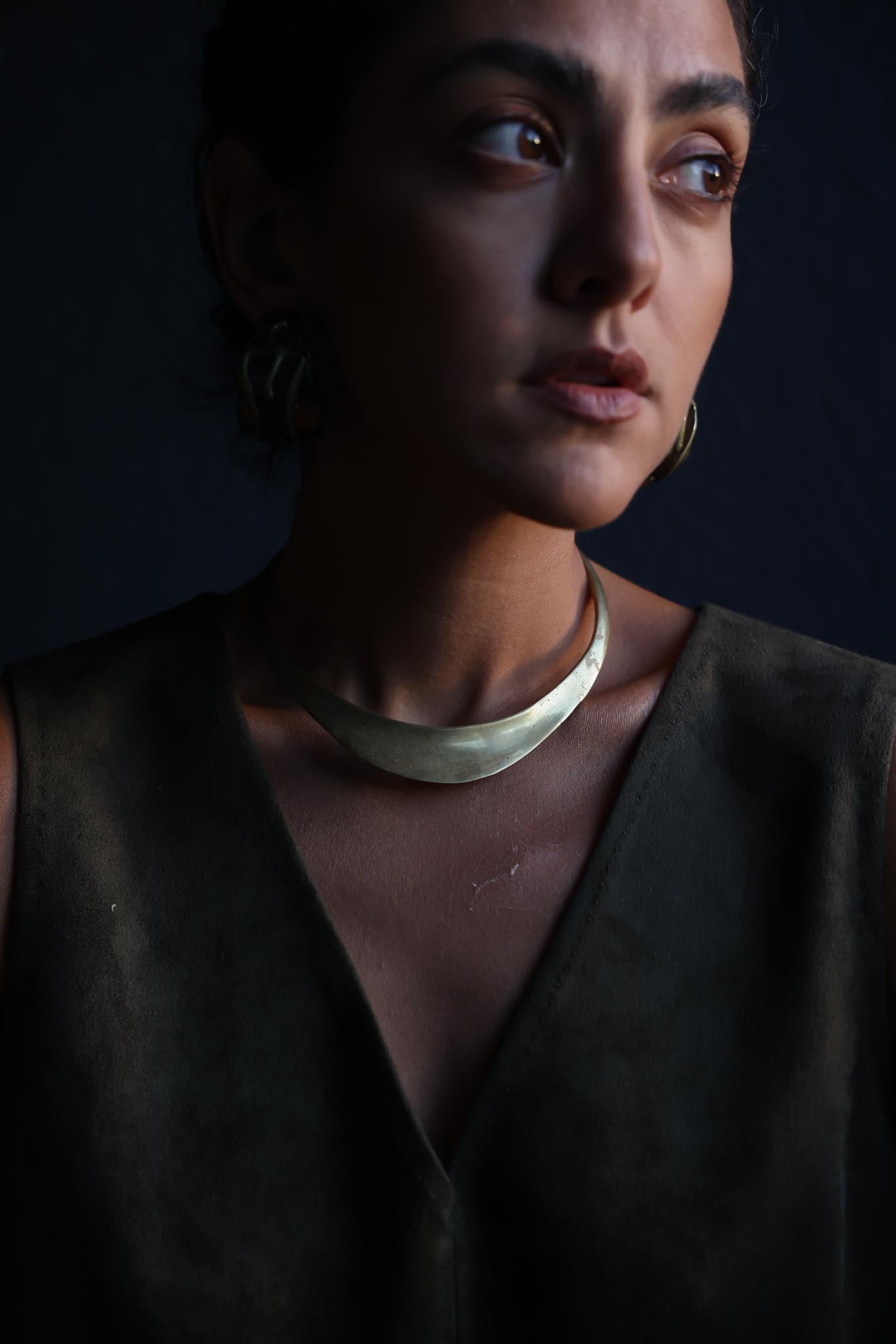 Brass Collar Necklace|Vintage Baazaar 