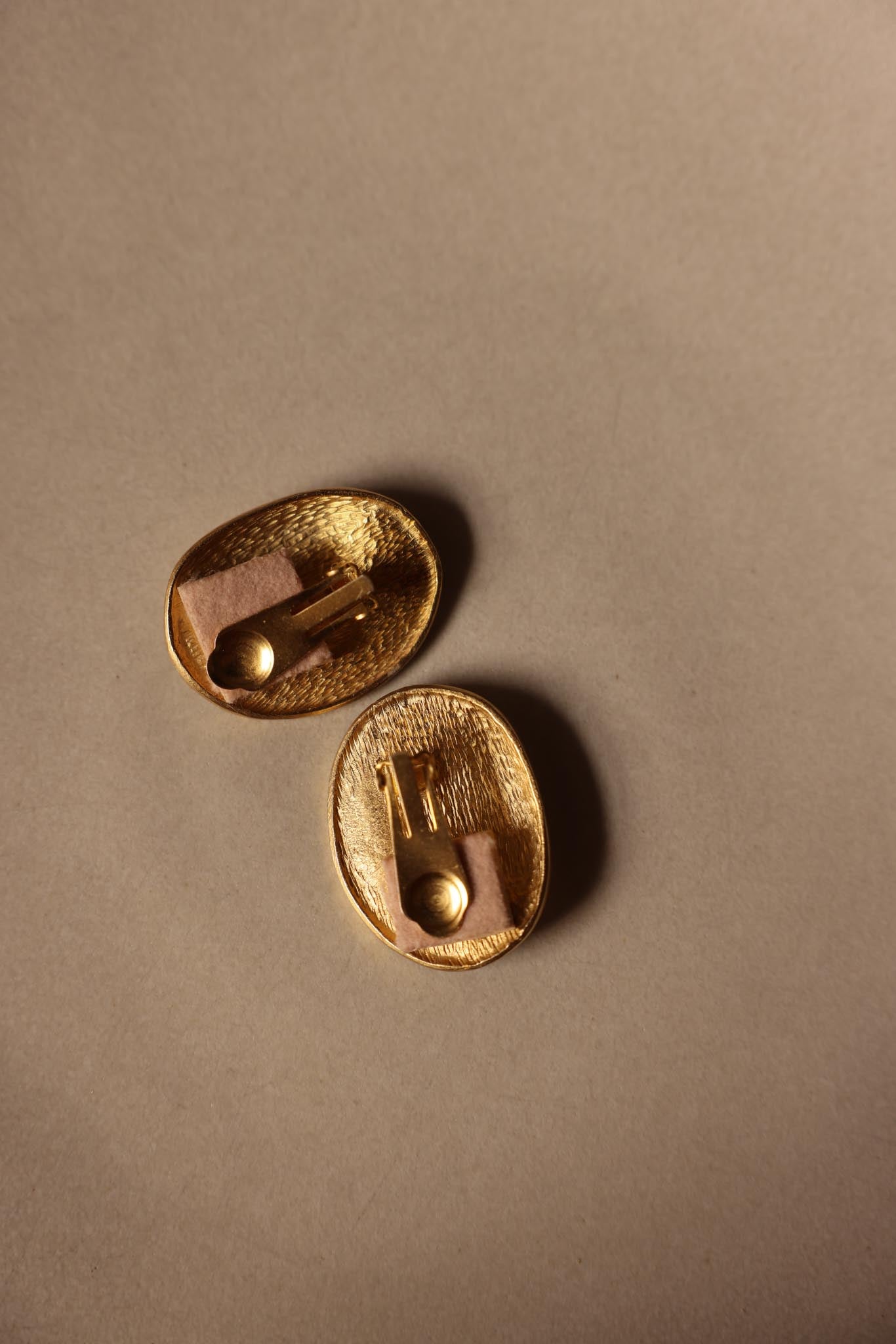 Matte Gold Sculptural Clip-On Earrings