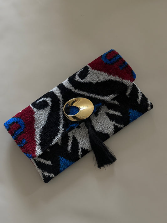 Handwoven Velvet Silk Tassel Clutch