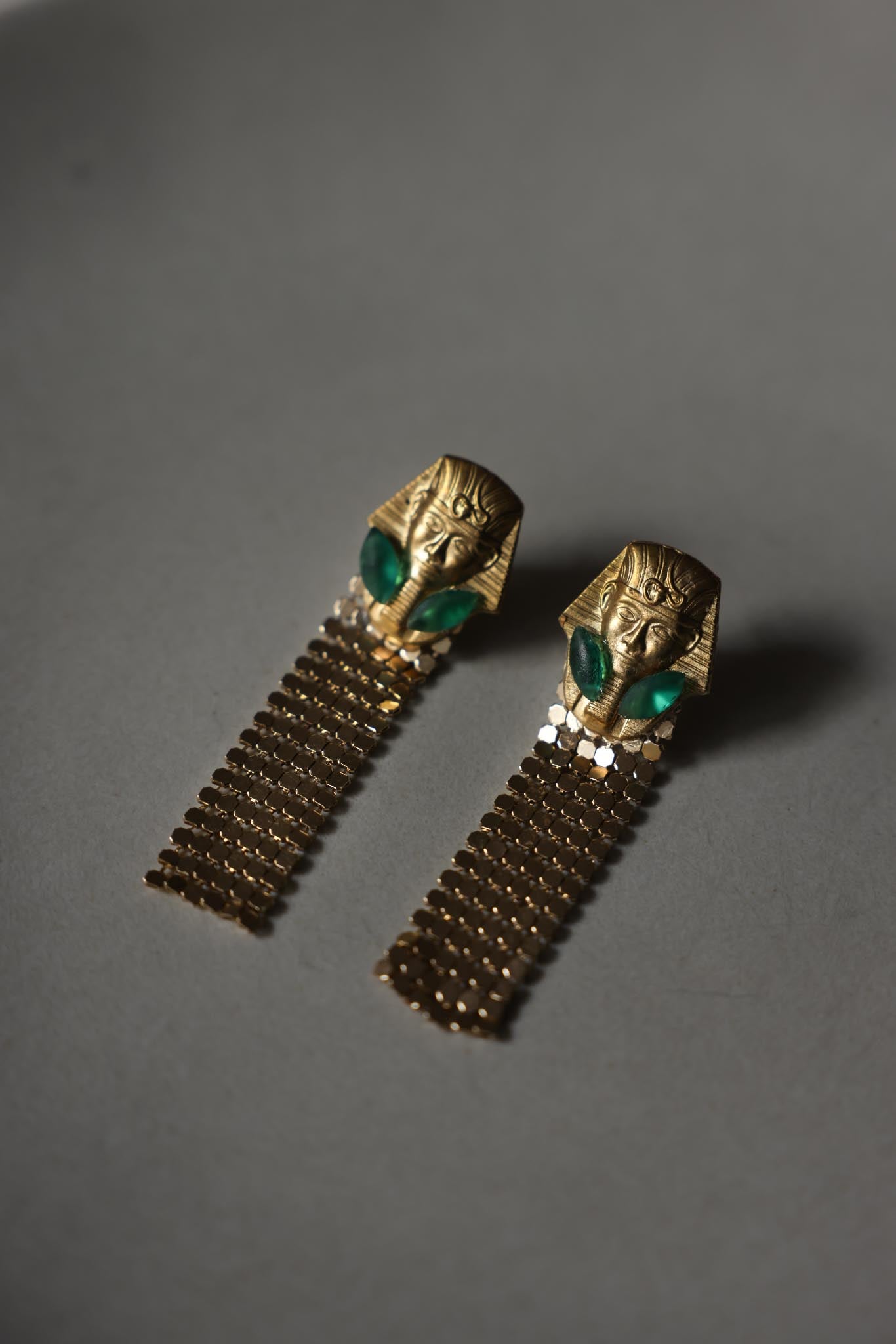 Pharaoh Cascade Dangle Earrings|Vintage Baazaar 