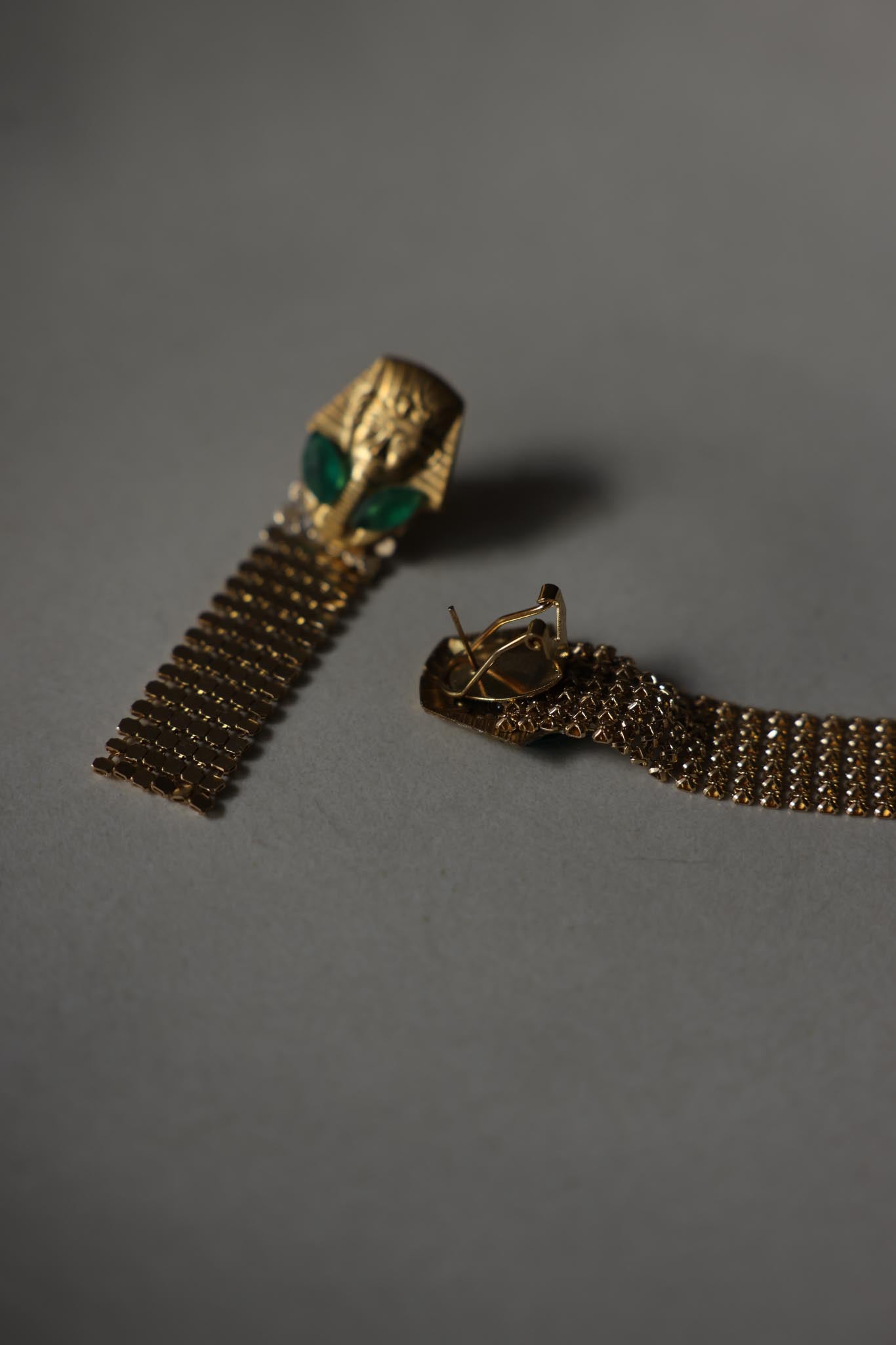 Pharaoh Cascade Dangle Earrings|Vintage Baazaar 