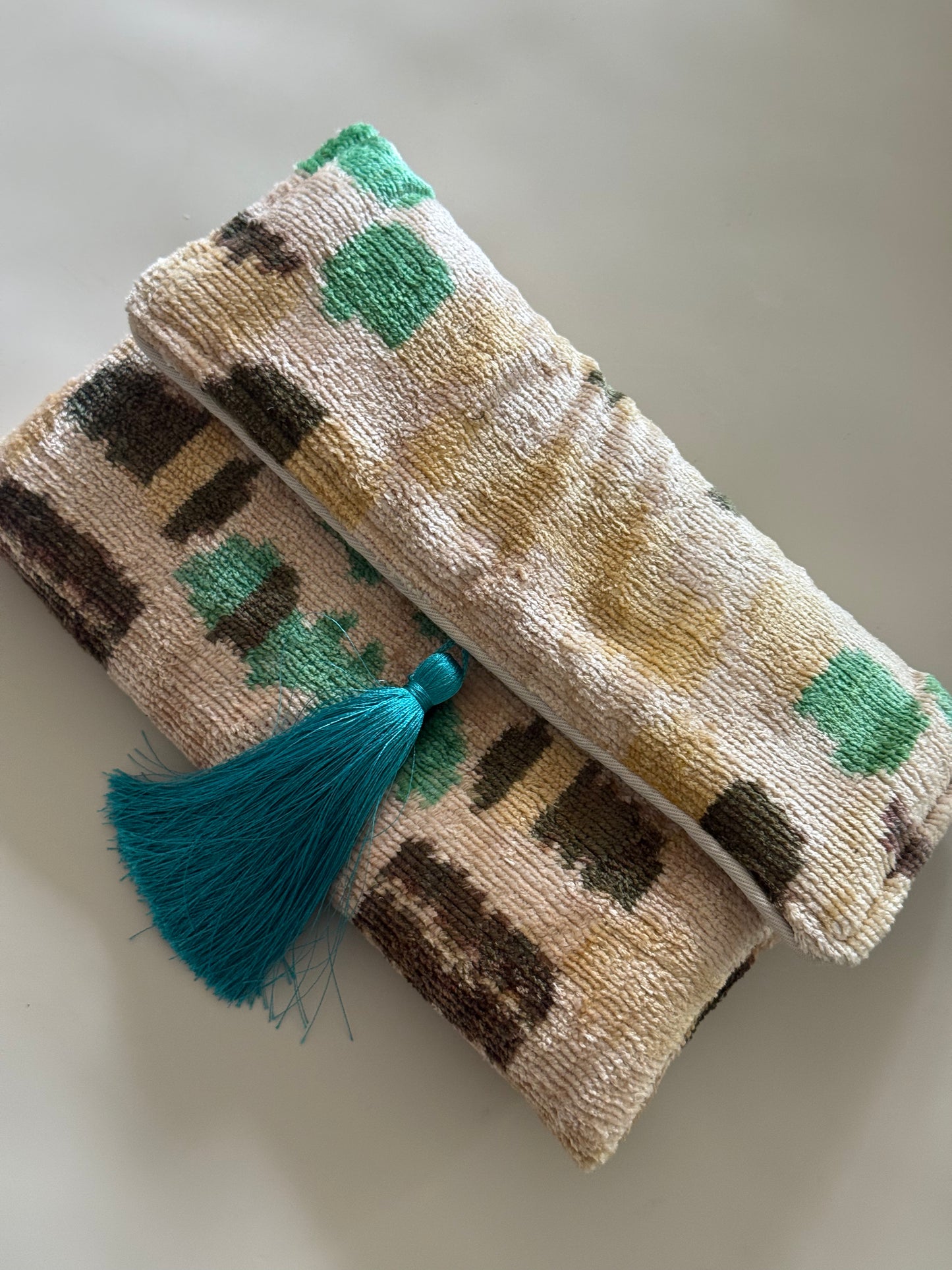 Handwoven Velvet Silk Tassel Clutch
