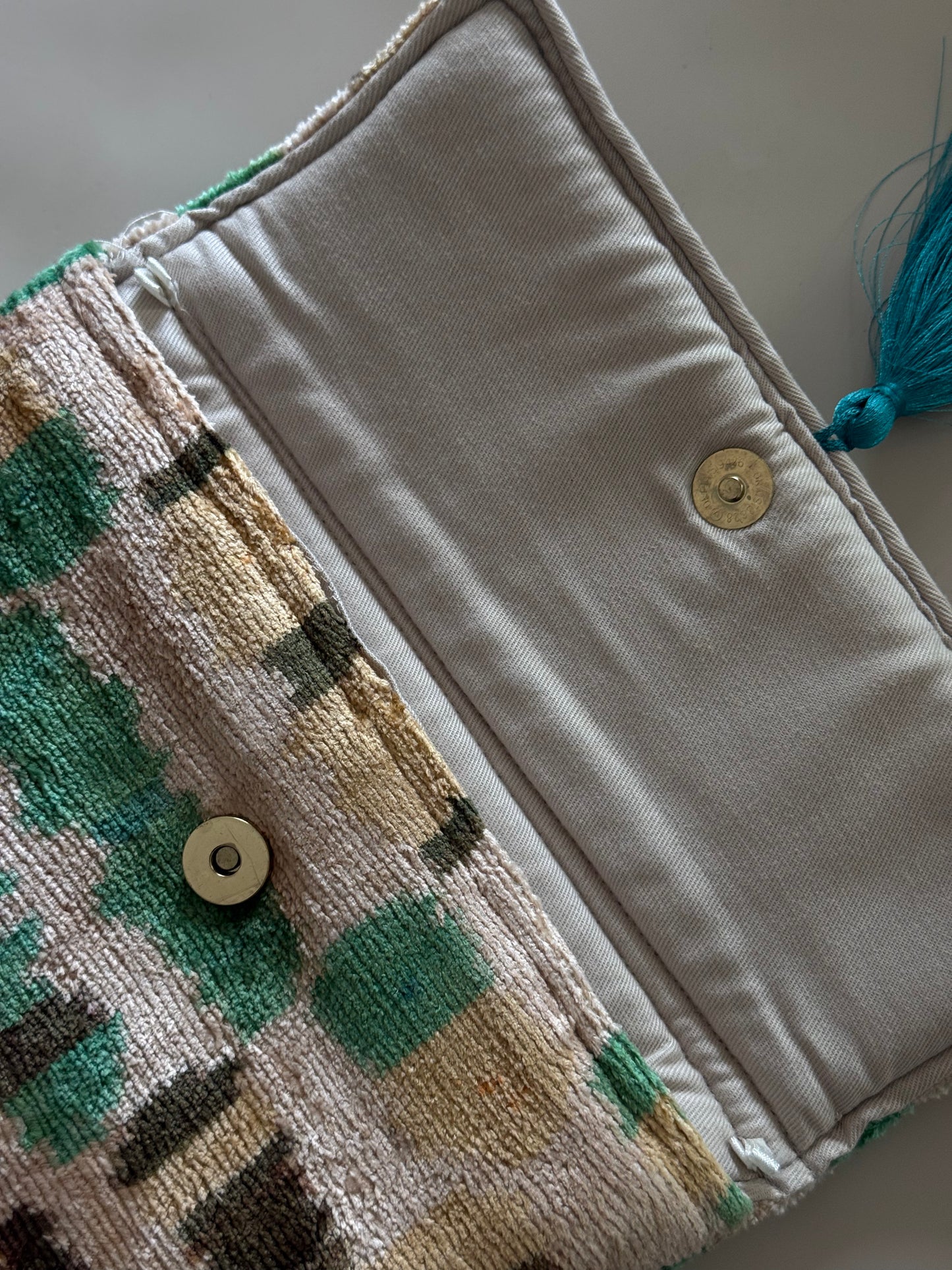 Handwoven Velvet Silk Tassel Clutch