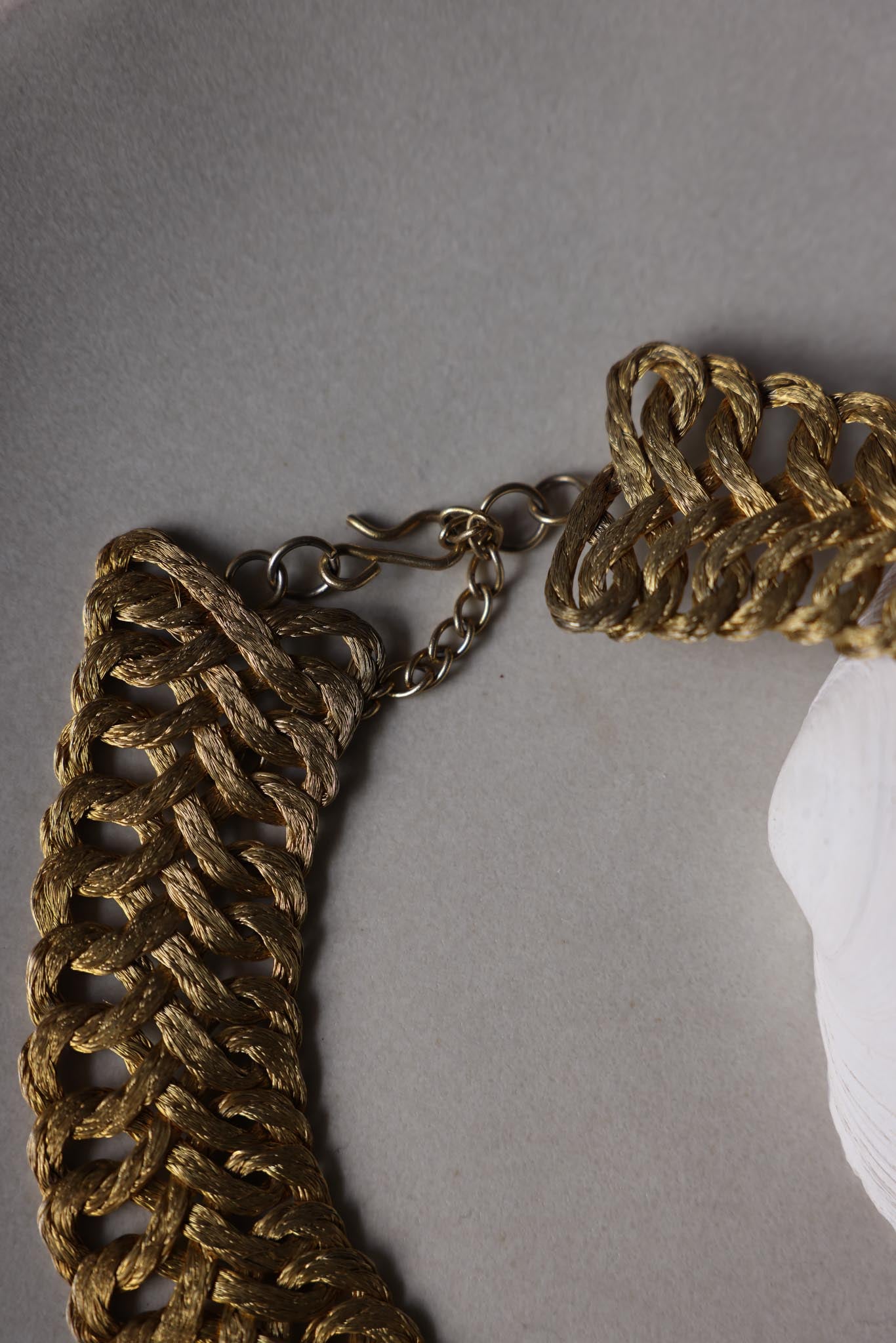 Gold-Tone Woven Chain  Antique Necklace|Vintage Baazaar 