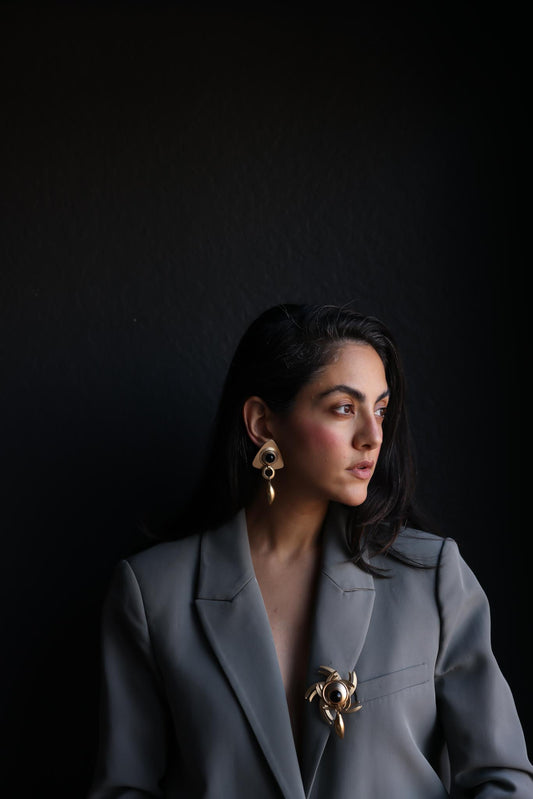 Orbit Drop Clip-On Earrings|Vintage Baazaar 