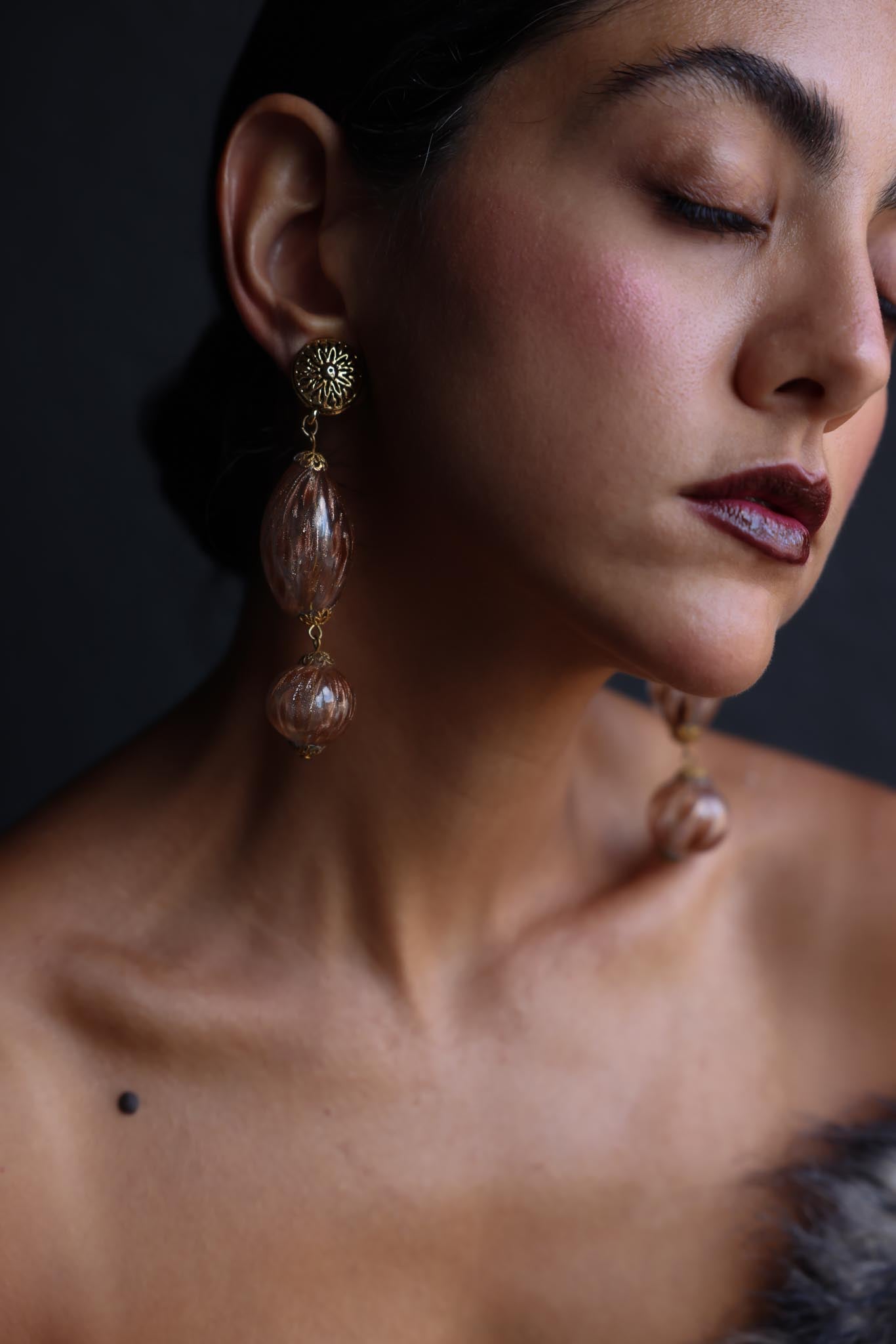 Rose Mirage Earrings|Vintage Baazaar 
