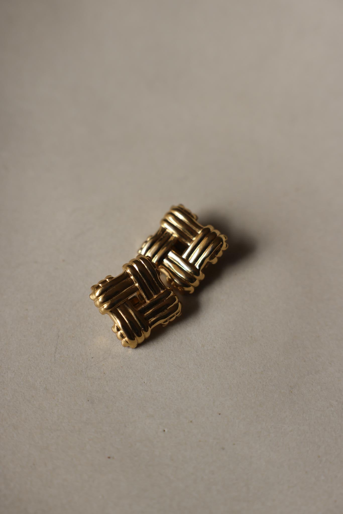 Gold-Tone Textured Earrings