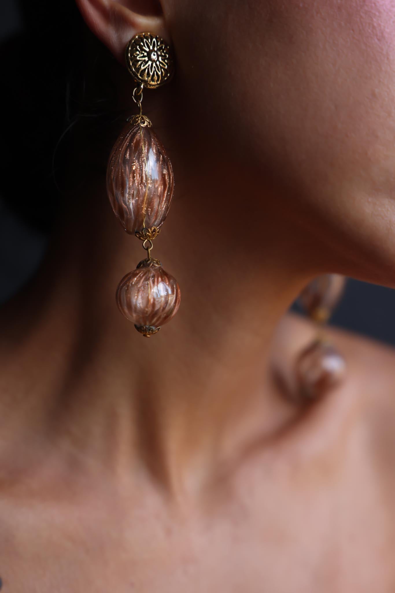 Rose Mirage Earrings|Vintage Baazaar 