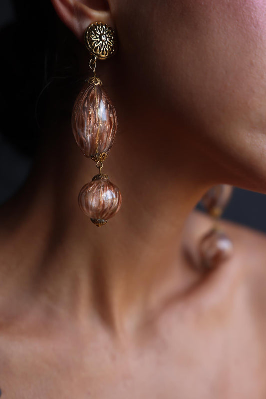 Rose Mirage Earrings|Vintage Baazaar 