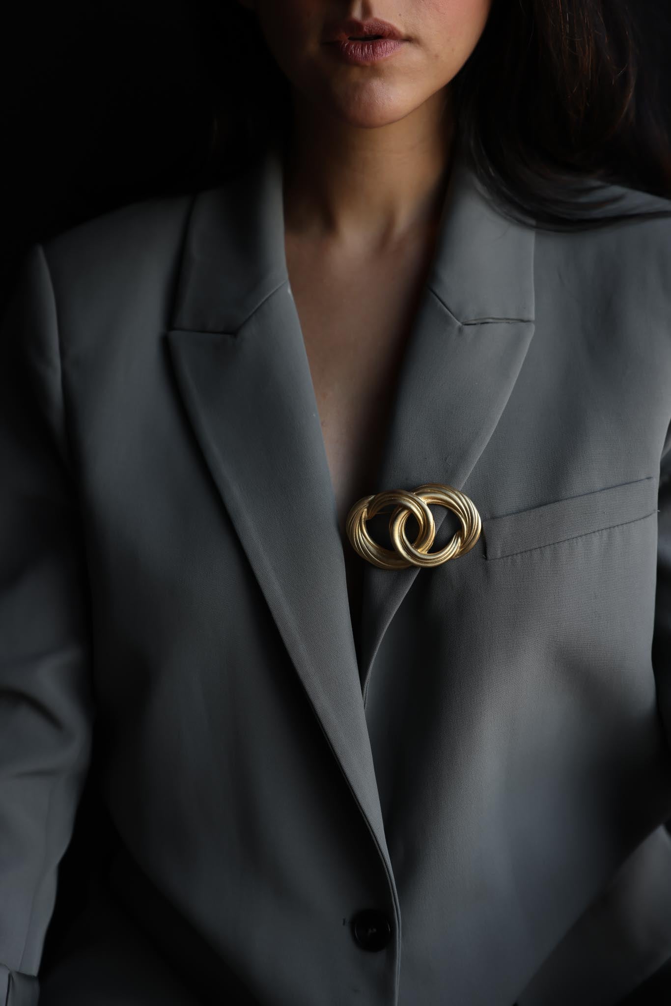 Golden Orbit Brooch|Vintage Baazaar 