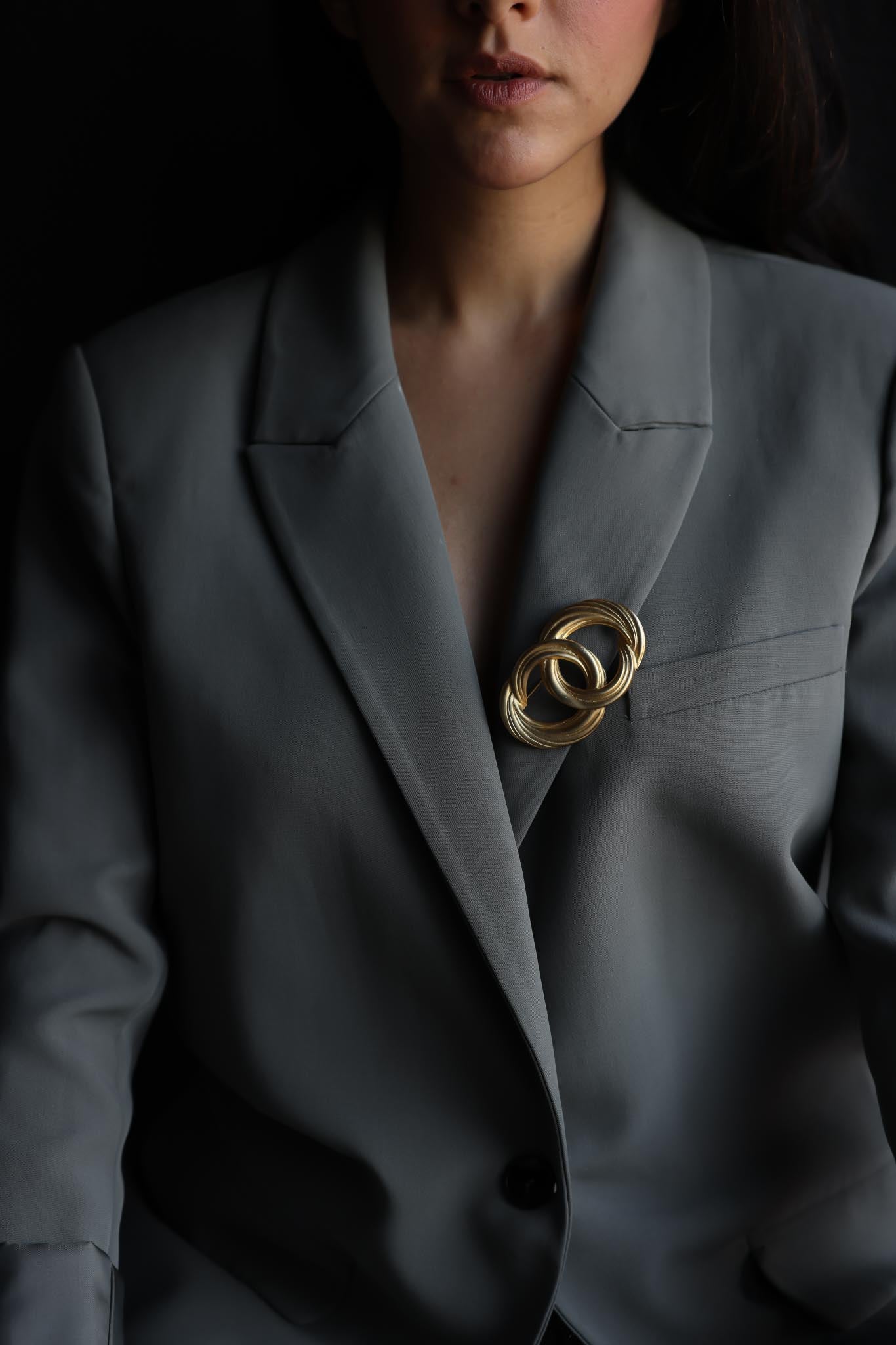 Golden Orbit Brooch|Vintage Baazaar 
