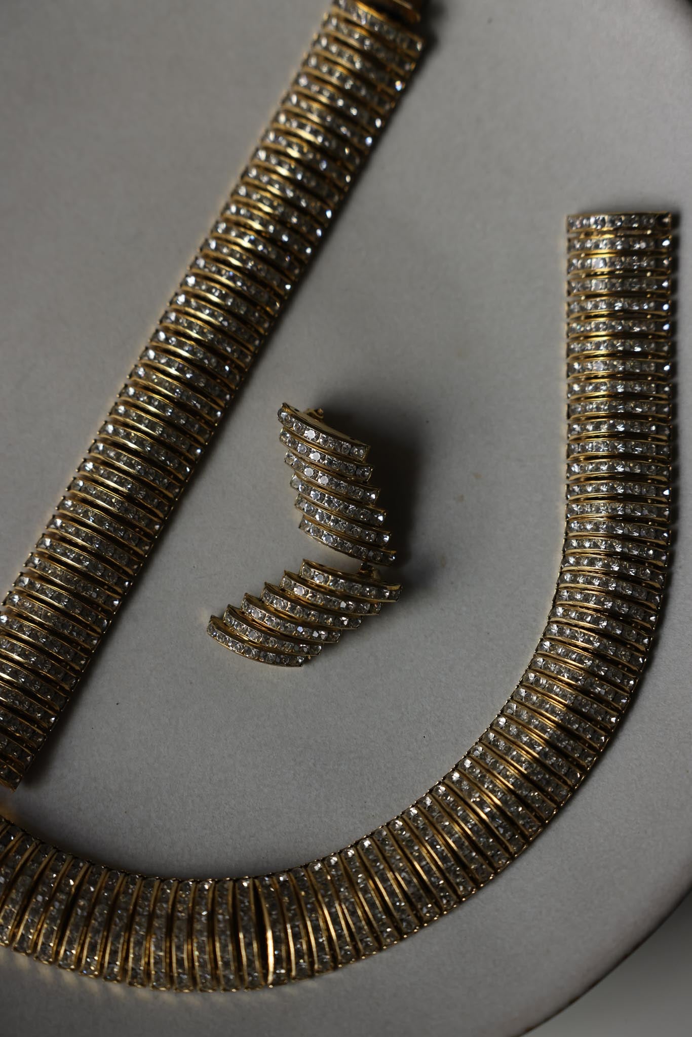 Butler & Wilson Gold-Tone Rhinestone Jewelry Set|Vintage Baazaar 