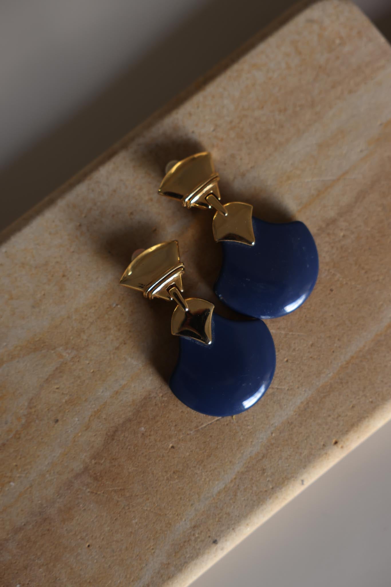 Blue Moon Deco Earrings|Vintage Baazaar 