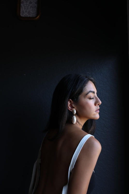 Ivory Moon Drops|Vintage Baazaar 