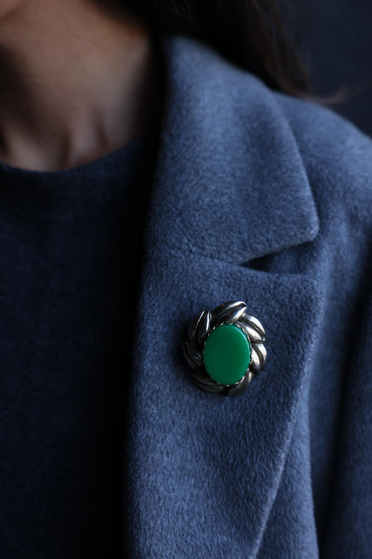 Verdant Petal Brooch|Vintage Baazaar 