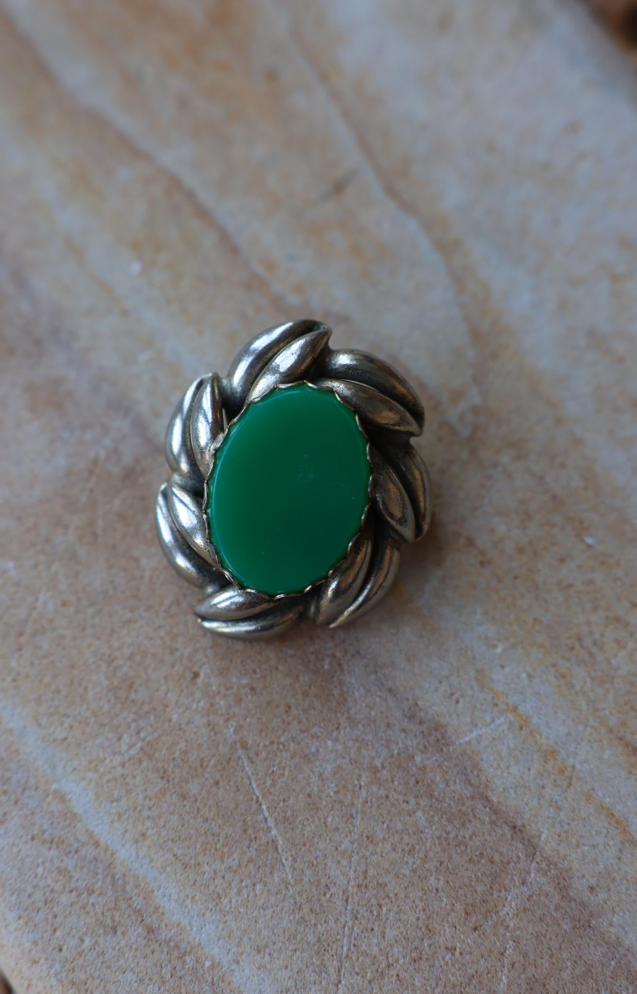 Verdant Petal Brooch|Vintage Baazaar 