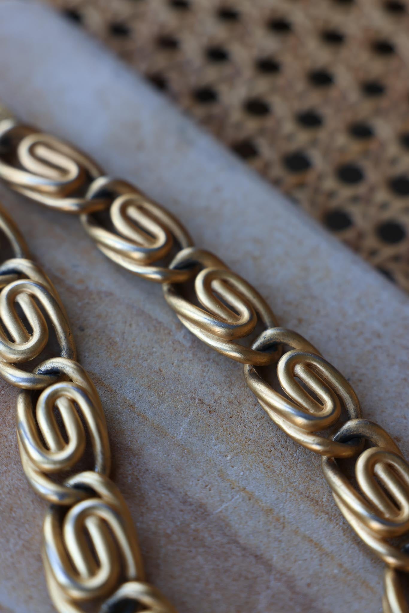 Vintage Matte Gold Chunky Collar Necklace Anne Klein|Vintage Baazaar 