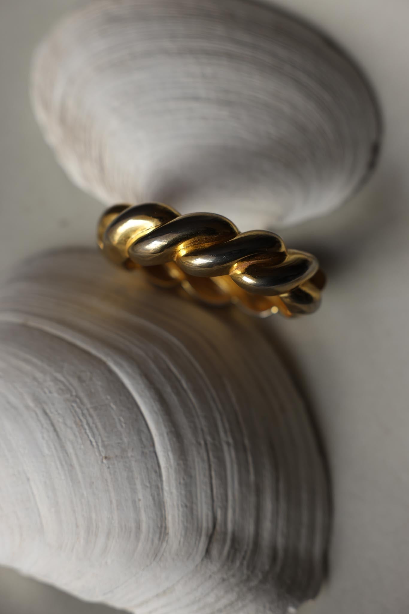 Twisted Elegance Hinged Bracelet|Vintage Baazaar 