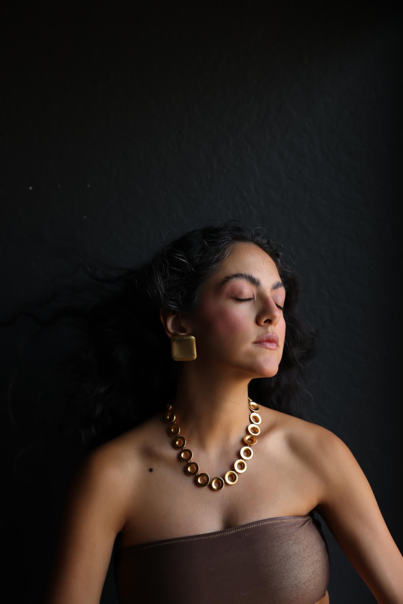 Matte Gold Square Clip-On Earrings|Vintage Baazaar 