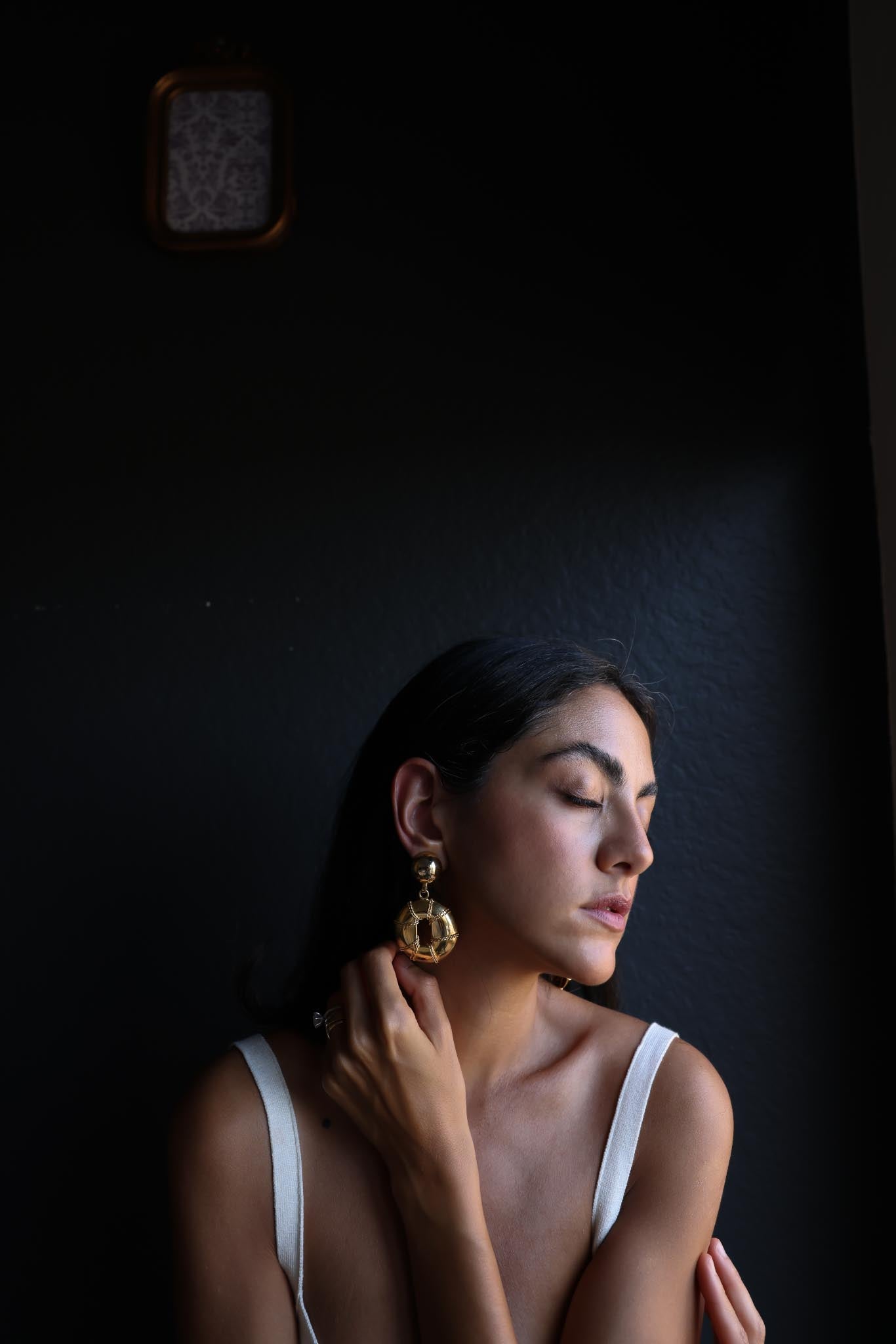 Golden Nautical Hoop Earrings|Vintage Baazaar 