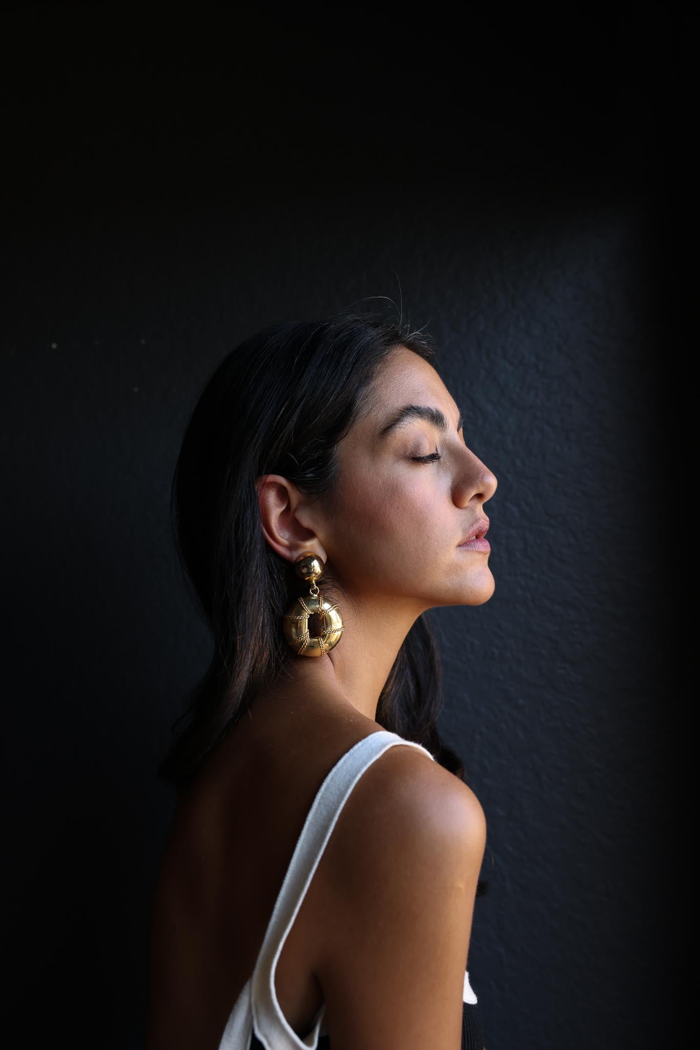 Golden Nautical Hoop Earrings|Vintage Baazaar 