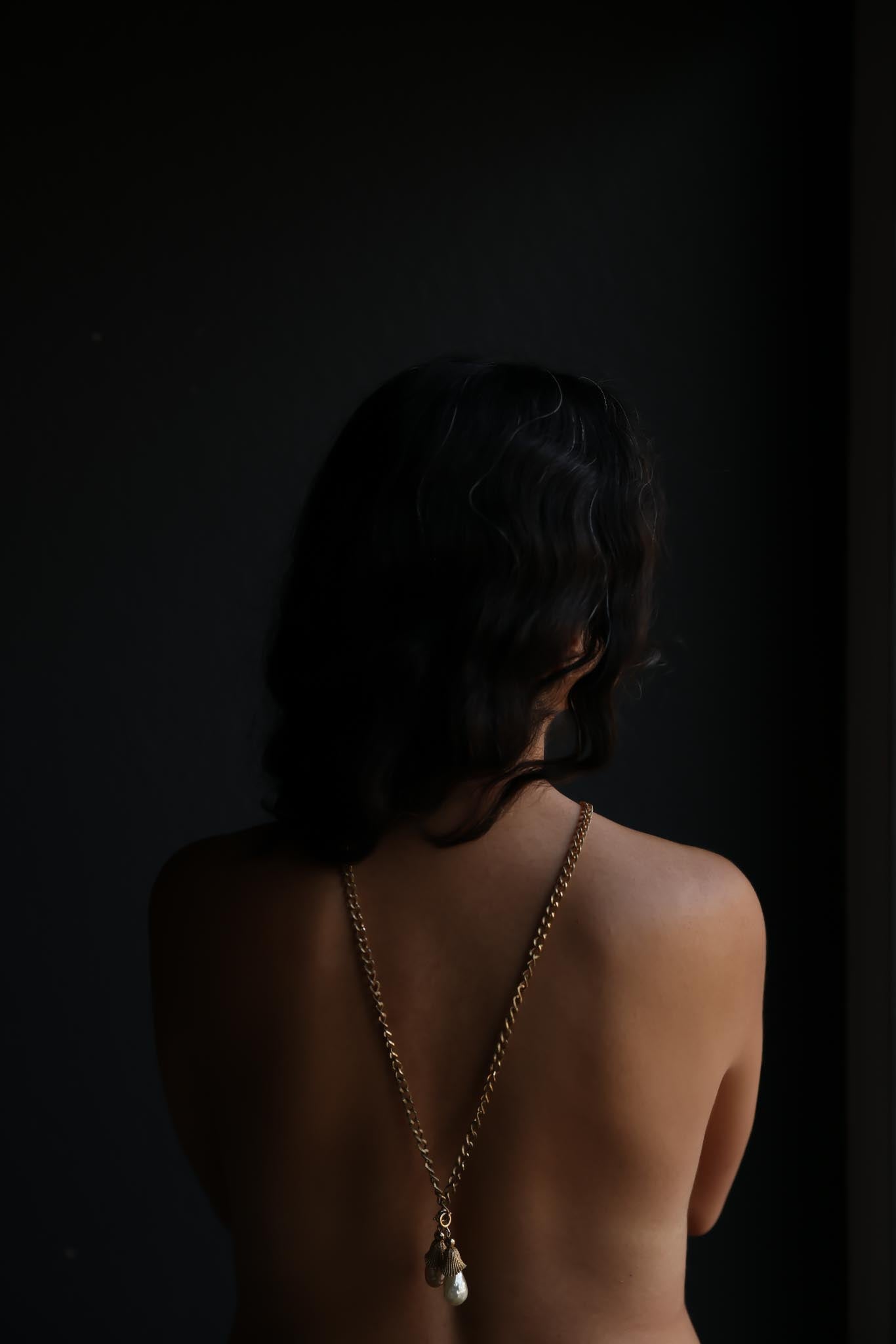 Sarah Cov Gold-Tone Necklace with Faux Pearl Drops