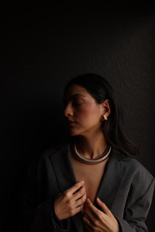 Vintage Gold-Tone Omega Chain Necklace|Vintage Baazaar 