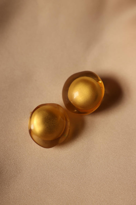 Norma Jean Encased Lucite Clip-On Earrings