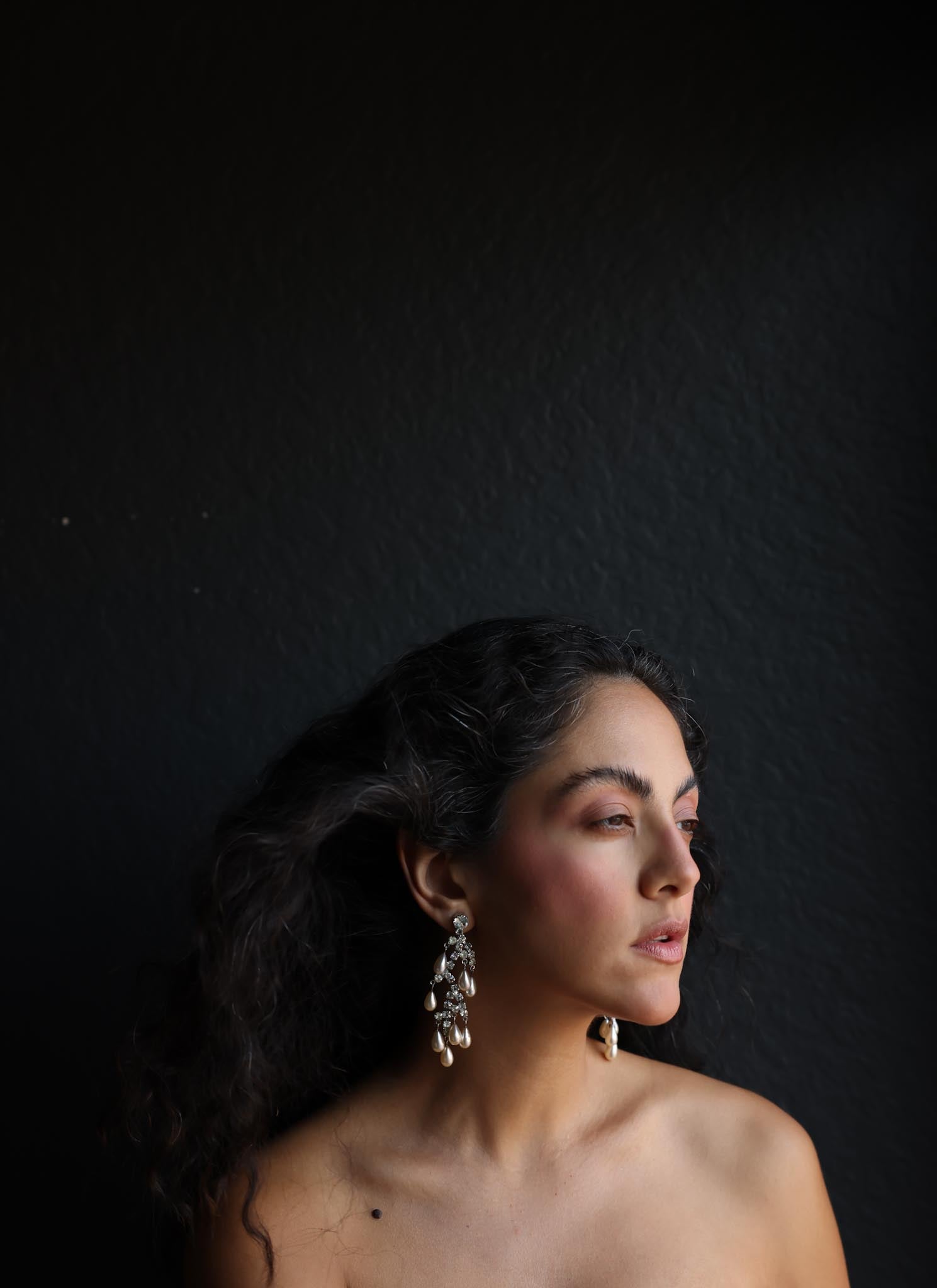 Cascading Pearl Drop Clip-On Earrings|Vintage Baazaar 