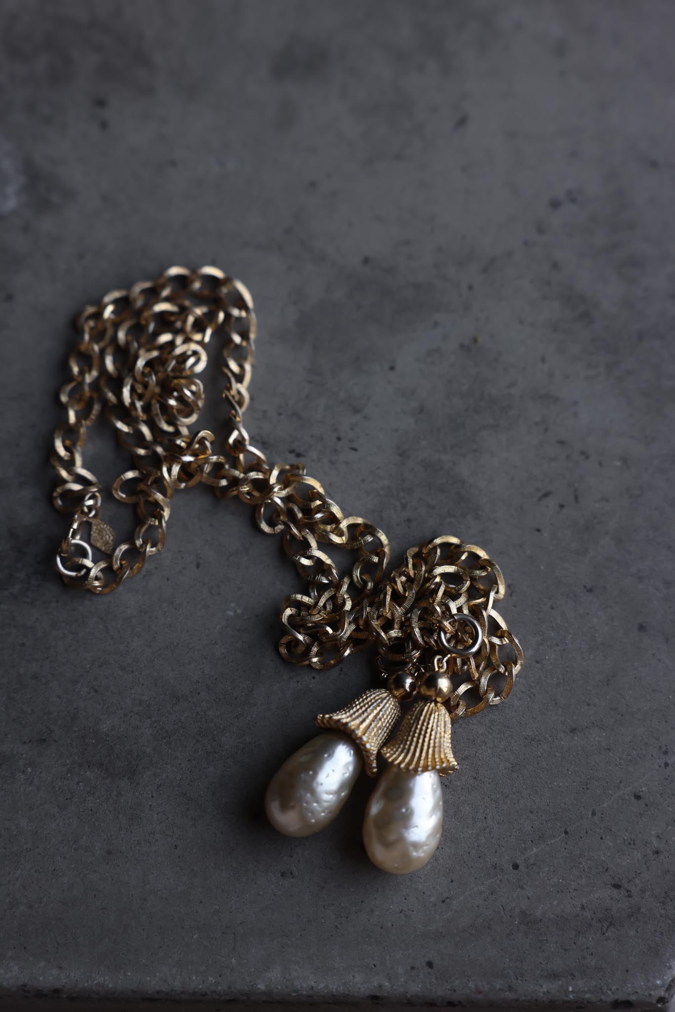 Sarah Cov Gold-Tone Necklace with Faux Pearl Drops