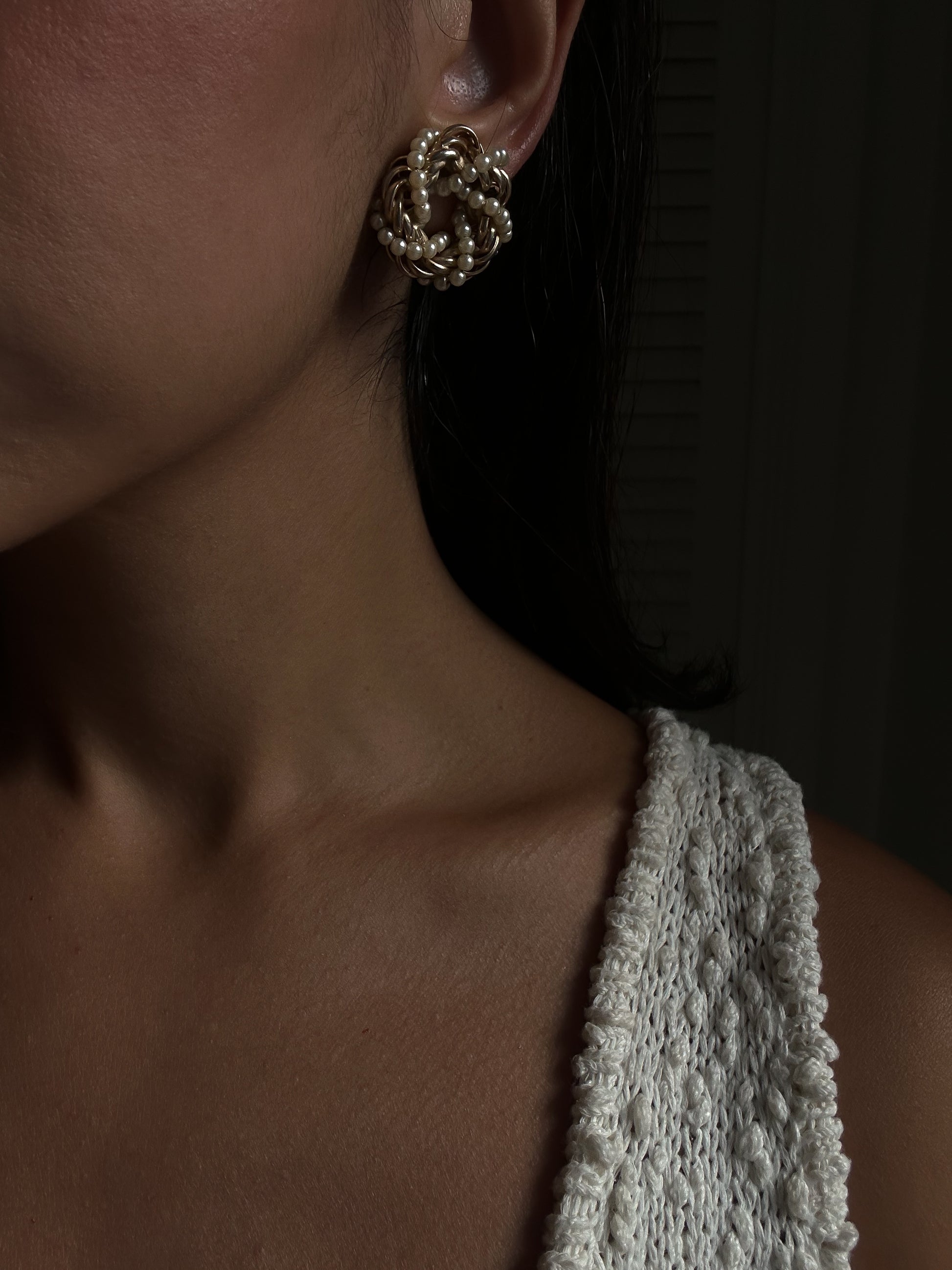 Pearl Wreath Earrings|Vintage Baazaar 