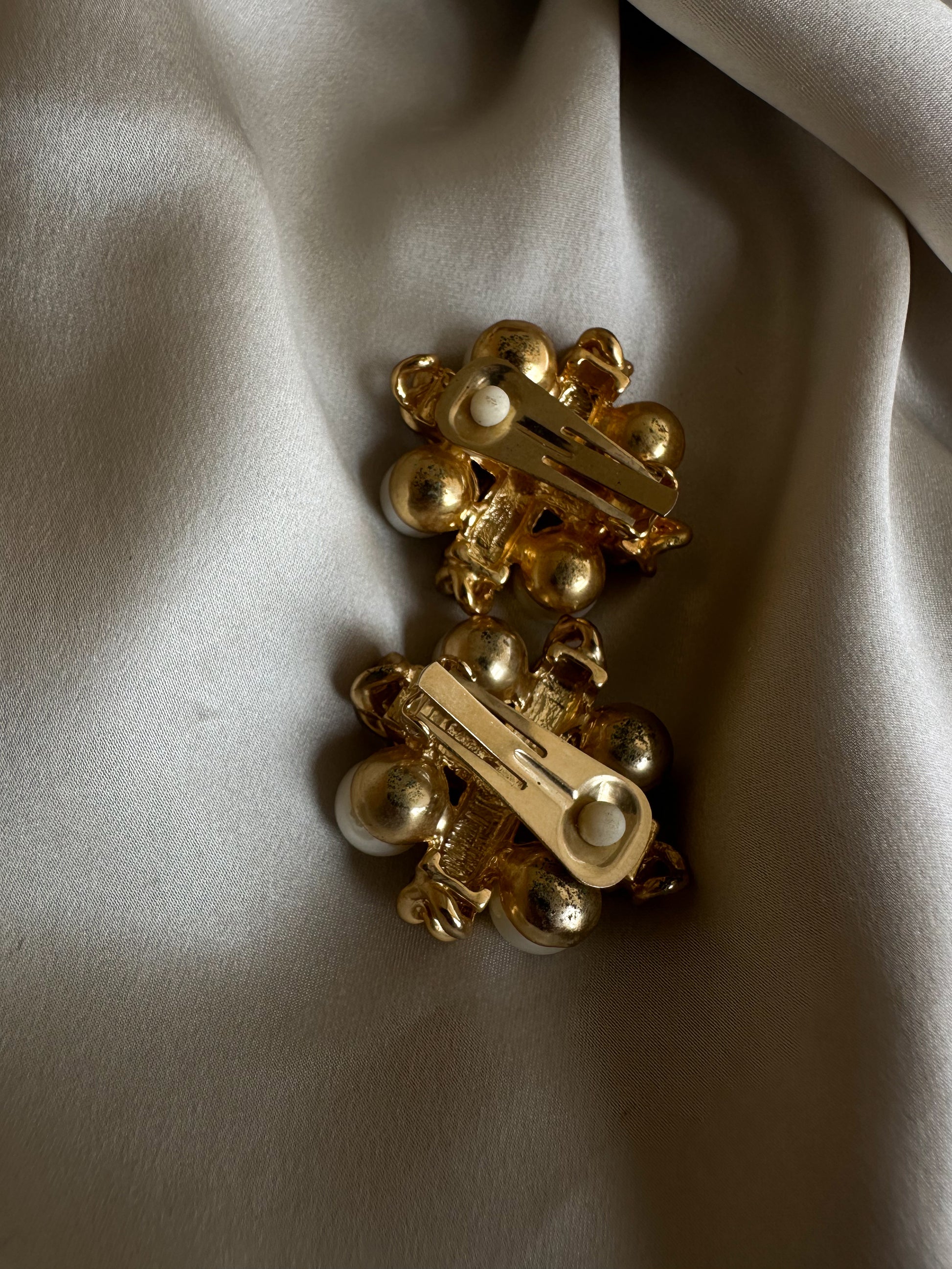 Pearl Cross Earrings|Vintage Baazaar 