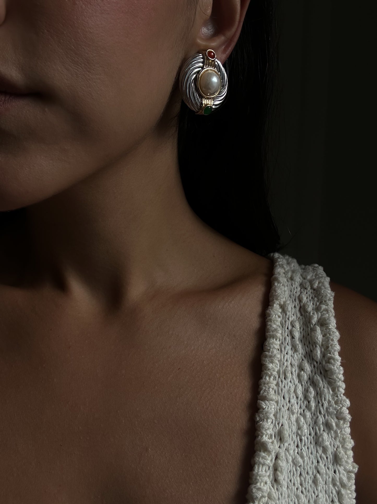 Galaxy Pearl Earrings|Vintage Baazaar 