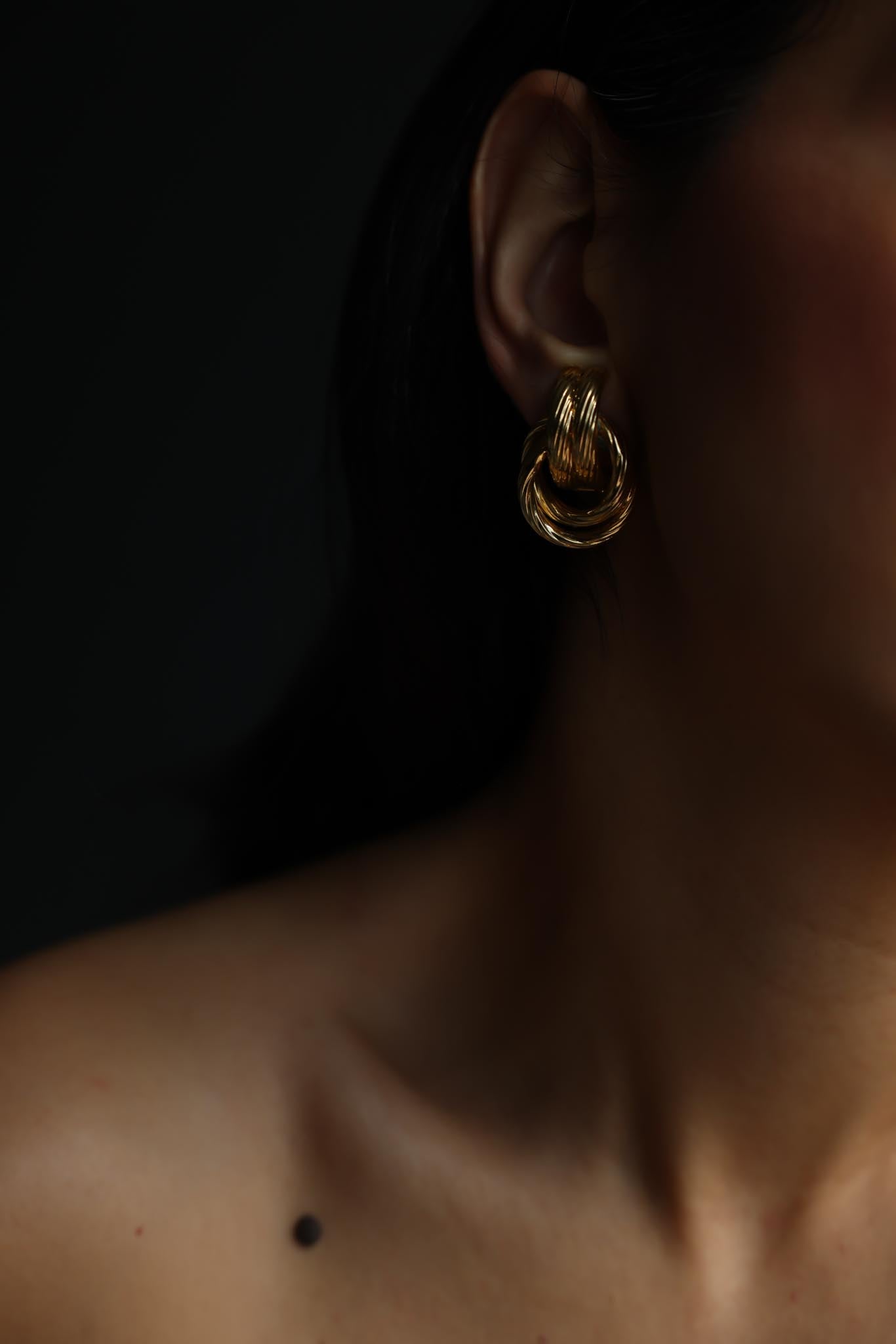 Gold-Tone Twisted Knot Clip-On Earrings