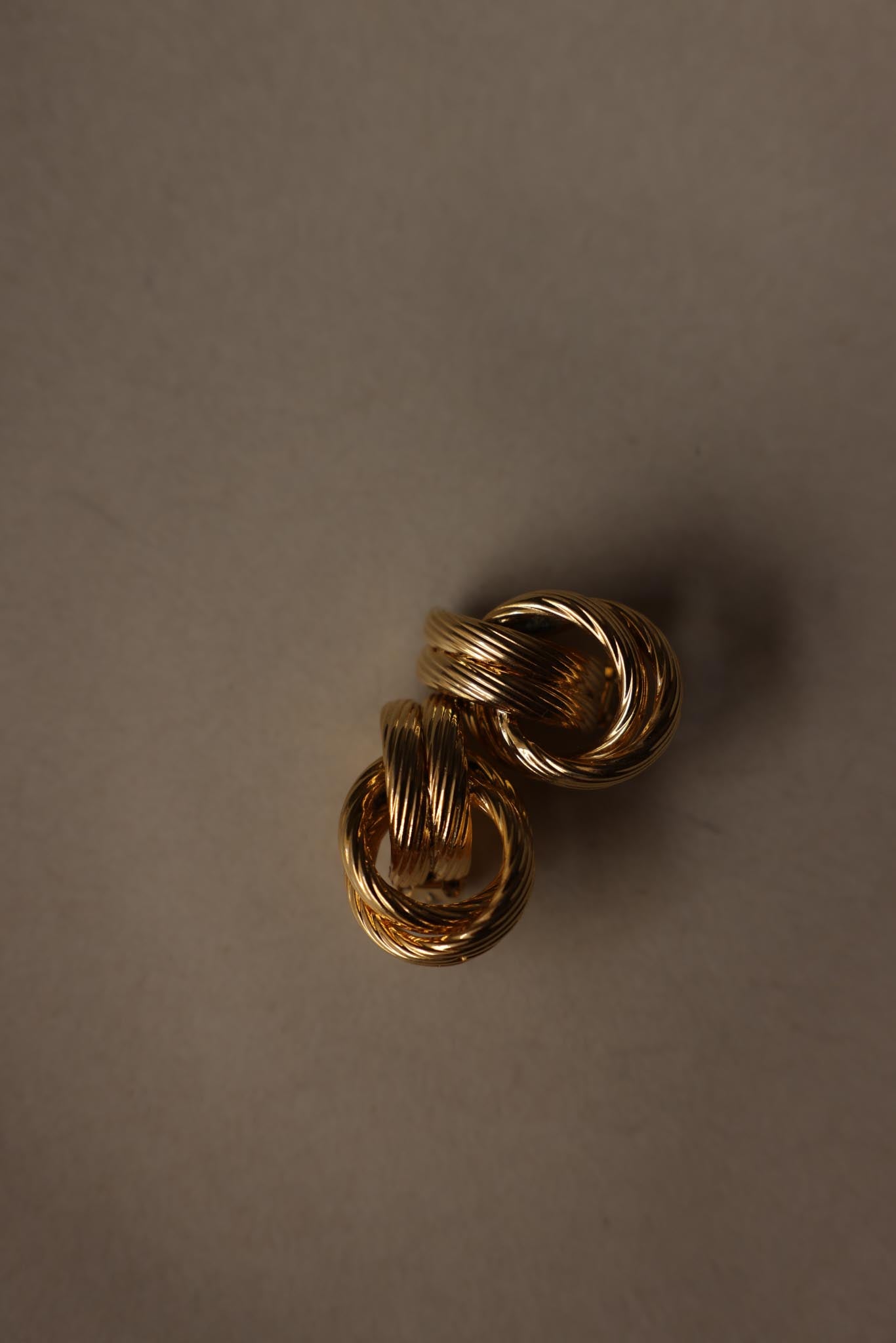 Gold-Tone Twisted Knot Clip-On Earrings