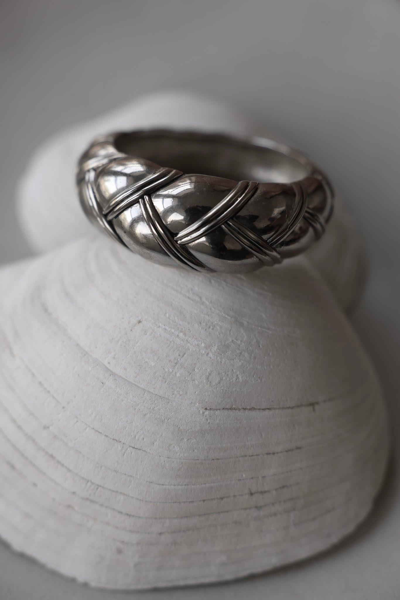 Silver-Tone Hinged Bracelet|Vintage Baazaar 