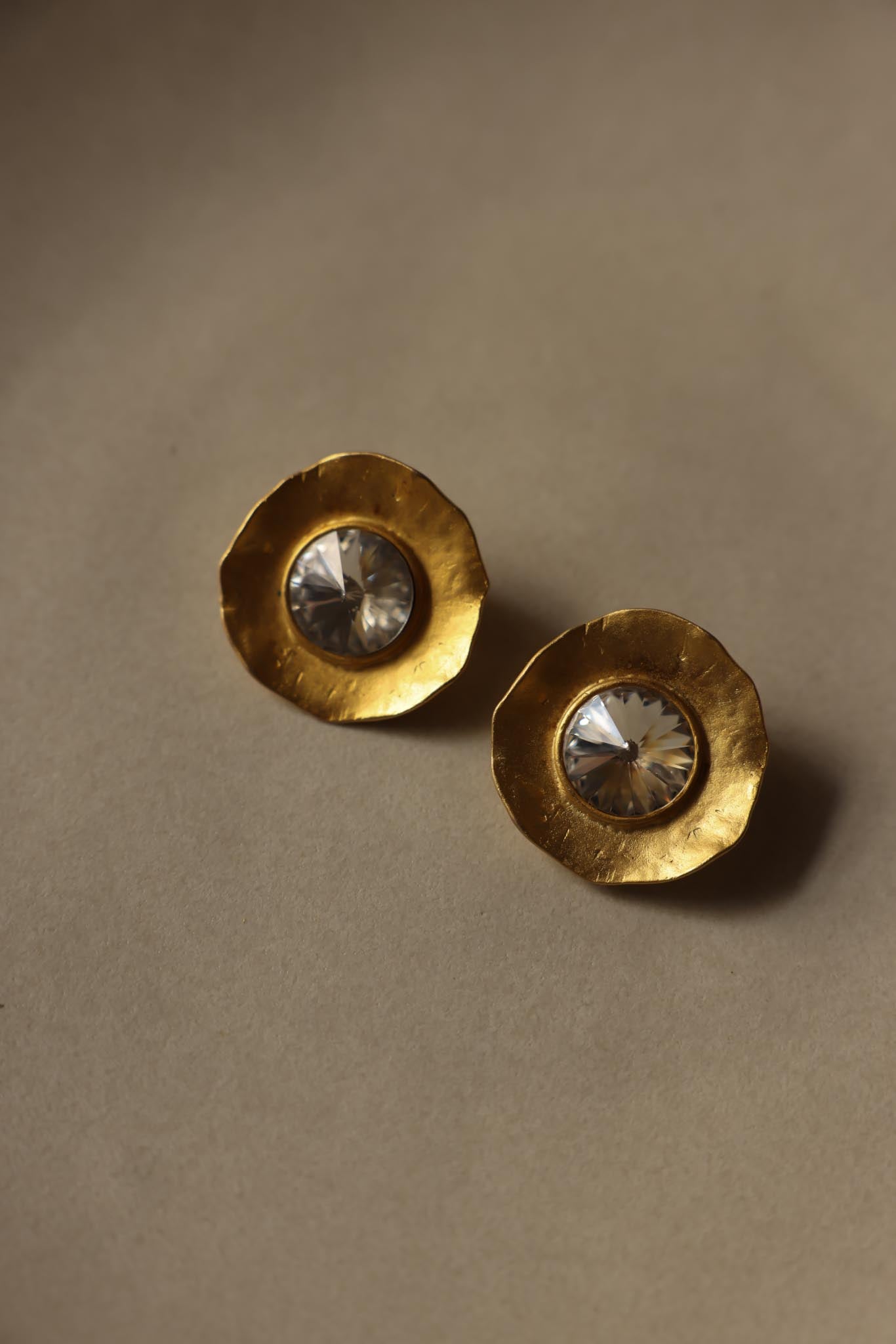 Norma Jean Gold Plated Clip-On Earrings|Vintage Baazaar 