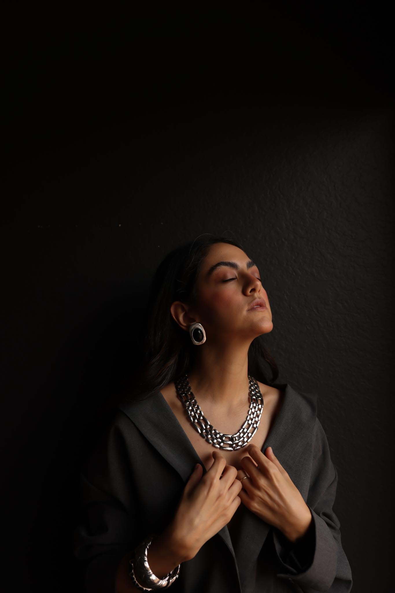 Vintage Silver-Tone Chain Necklace|Vintage Baazaar 