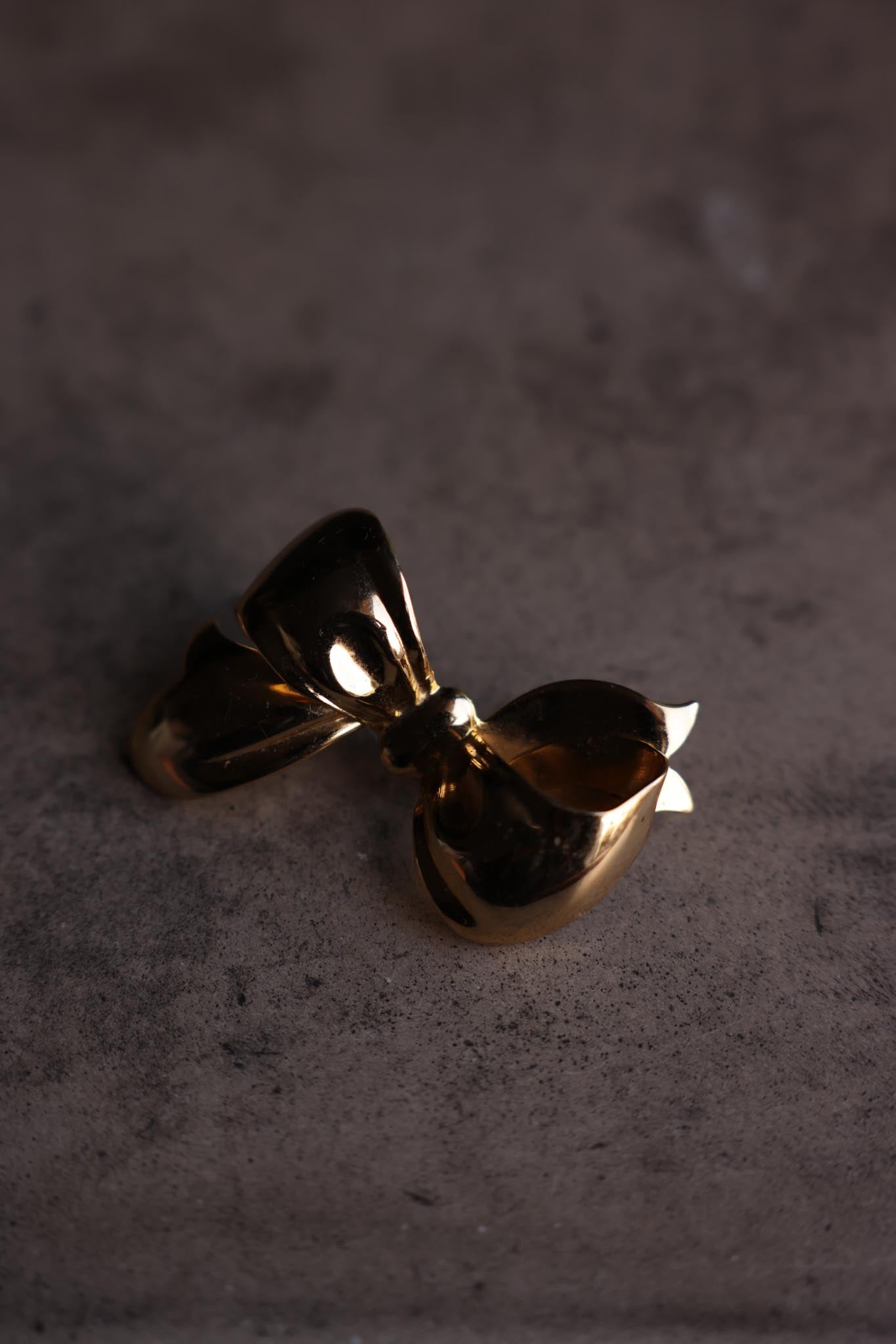 Gold-Tone Sculpted Bow Brooch