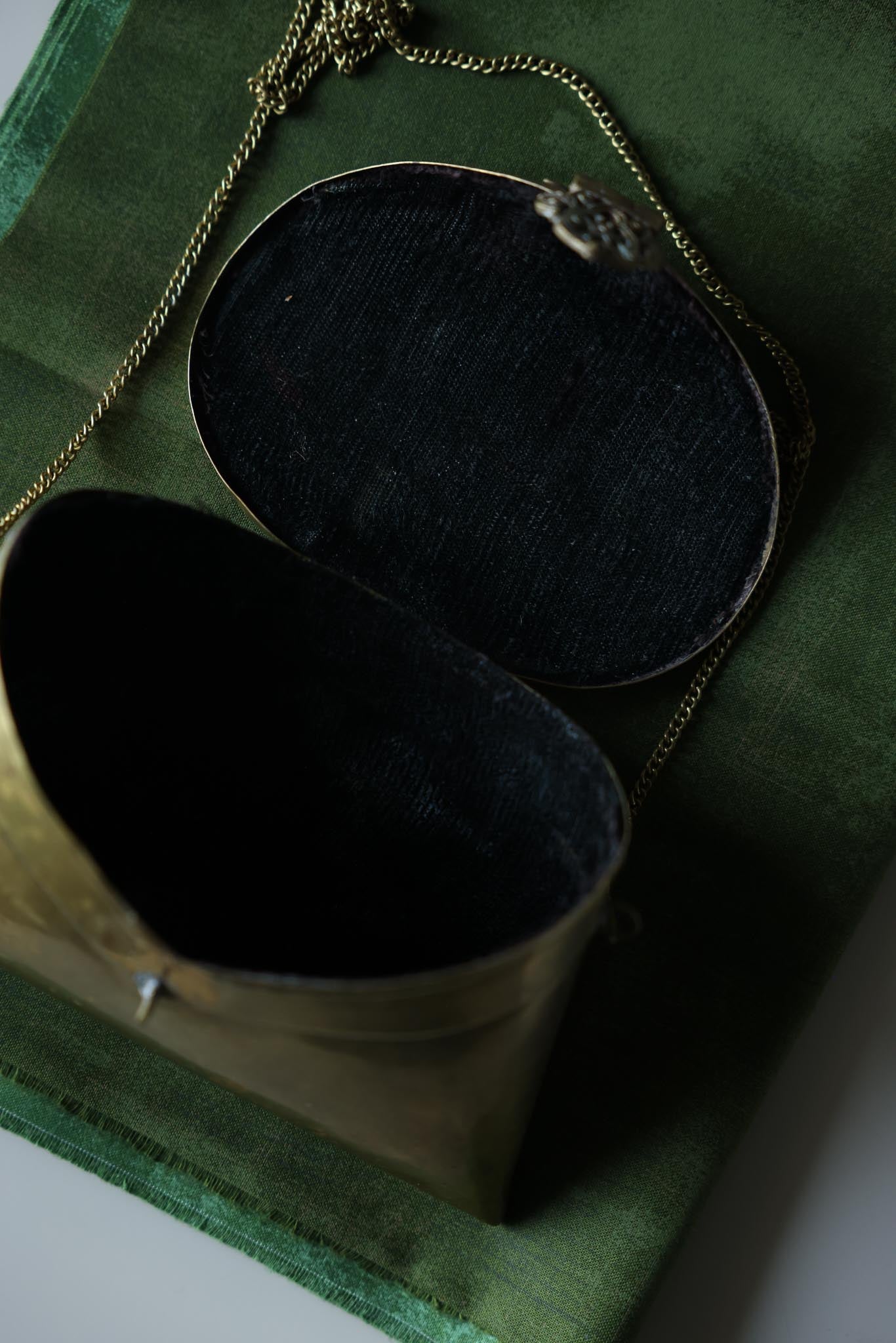 Antique Brass Evening Purse with Chain Strap – 1920s